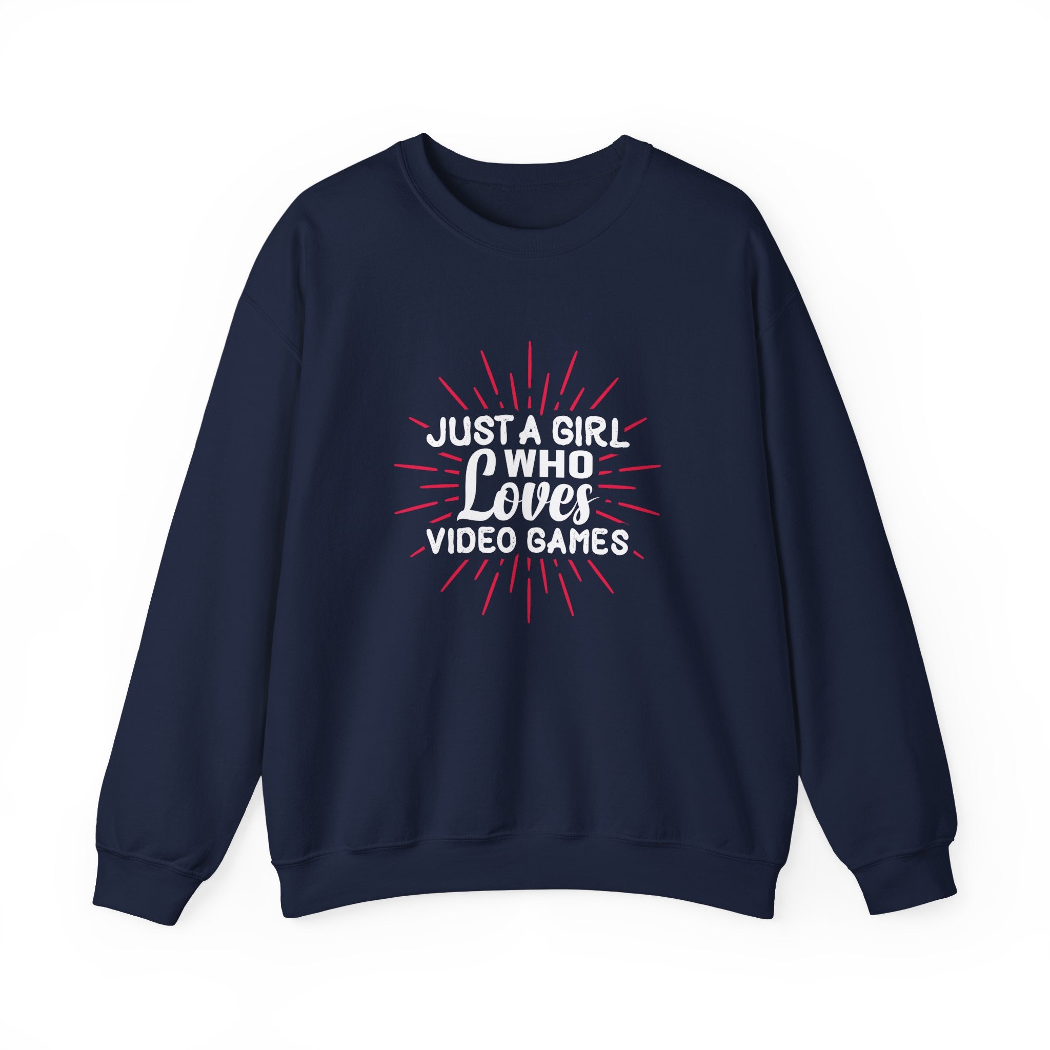 Just A Girl Who Loves Video Games Unisex Heavy Blend Crewneck Sweatshirt