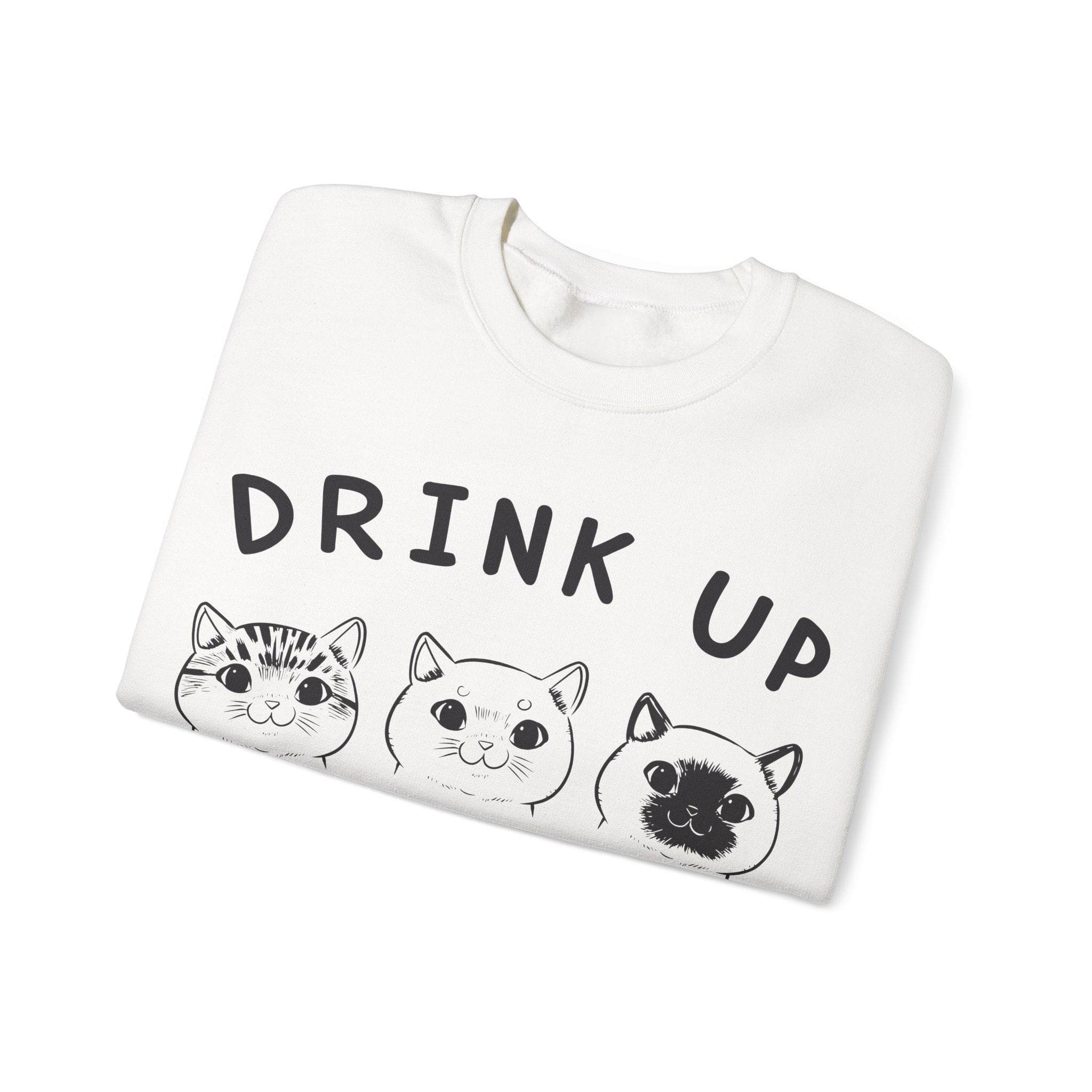 Drink Up Pussies Unisex Heavy Blend Crewneck Sweatshirt for Ultimate Comfort