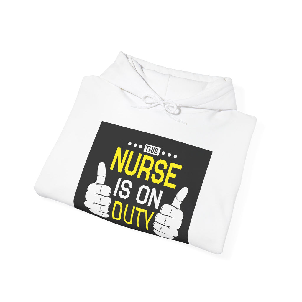 This Nurse Is On Duty Unisex Heavy Blend Hooded Sweatshirt