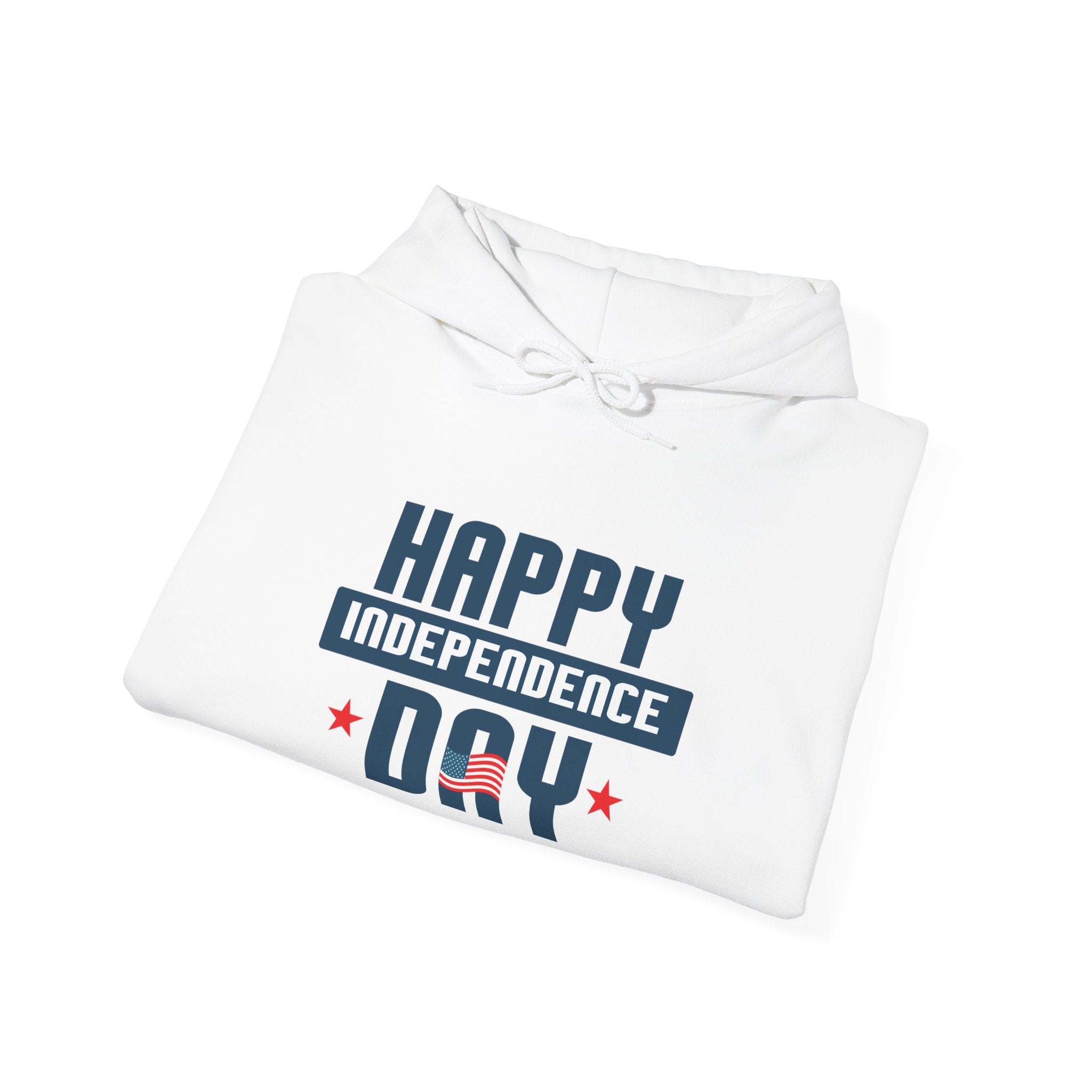 Happy Independence Day Blue Unisex Heavy Blend Hooded Sweatshirt