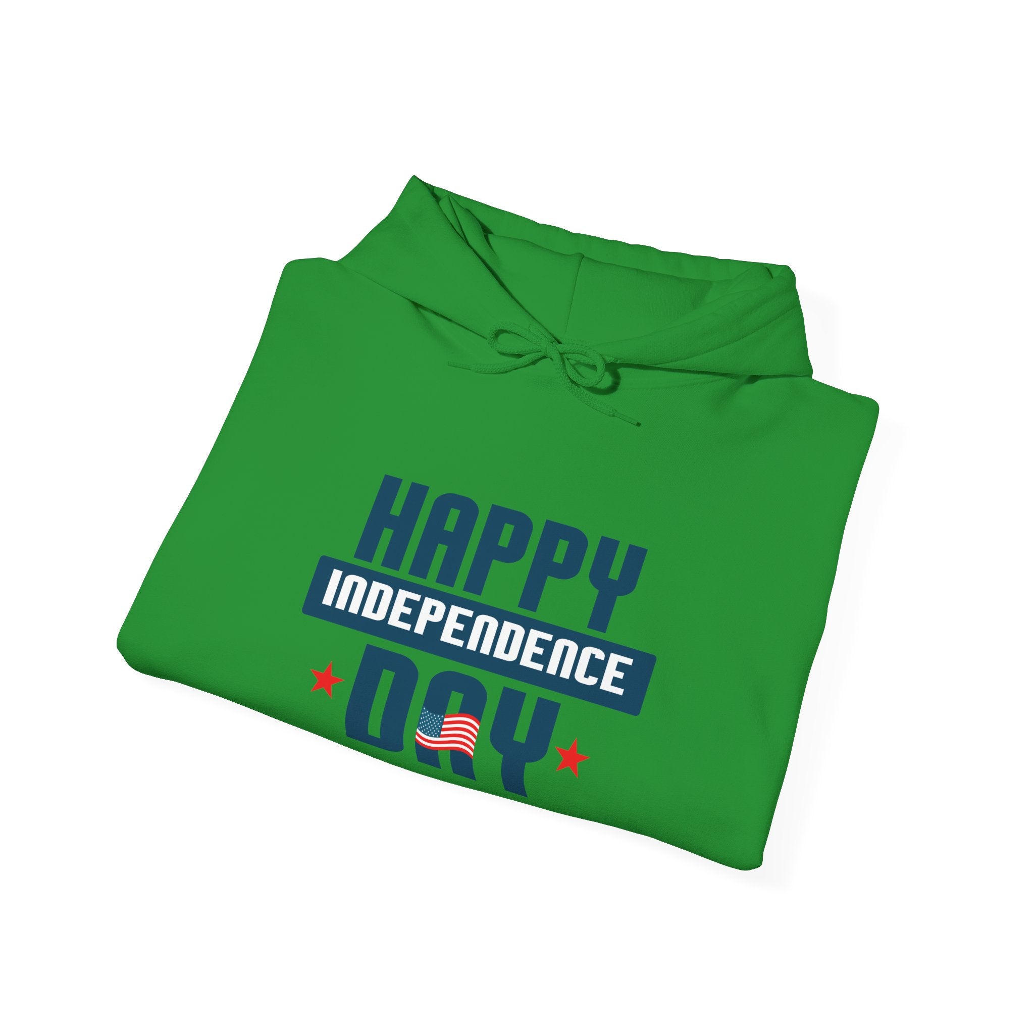 Happy Independence Day Blue Unisex Heavy Blend Hooded Sweatshirt