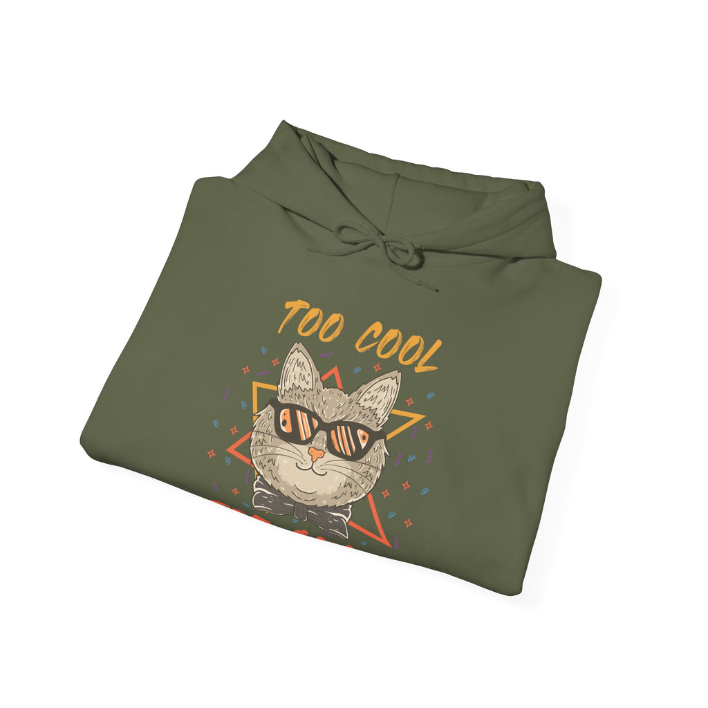 Too Cool For School Unisex Heavy Blend Hooded Sweatshirt for Ultimate Comfort and Style