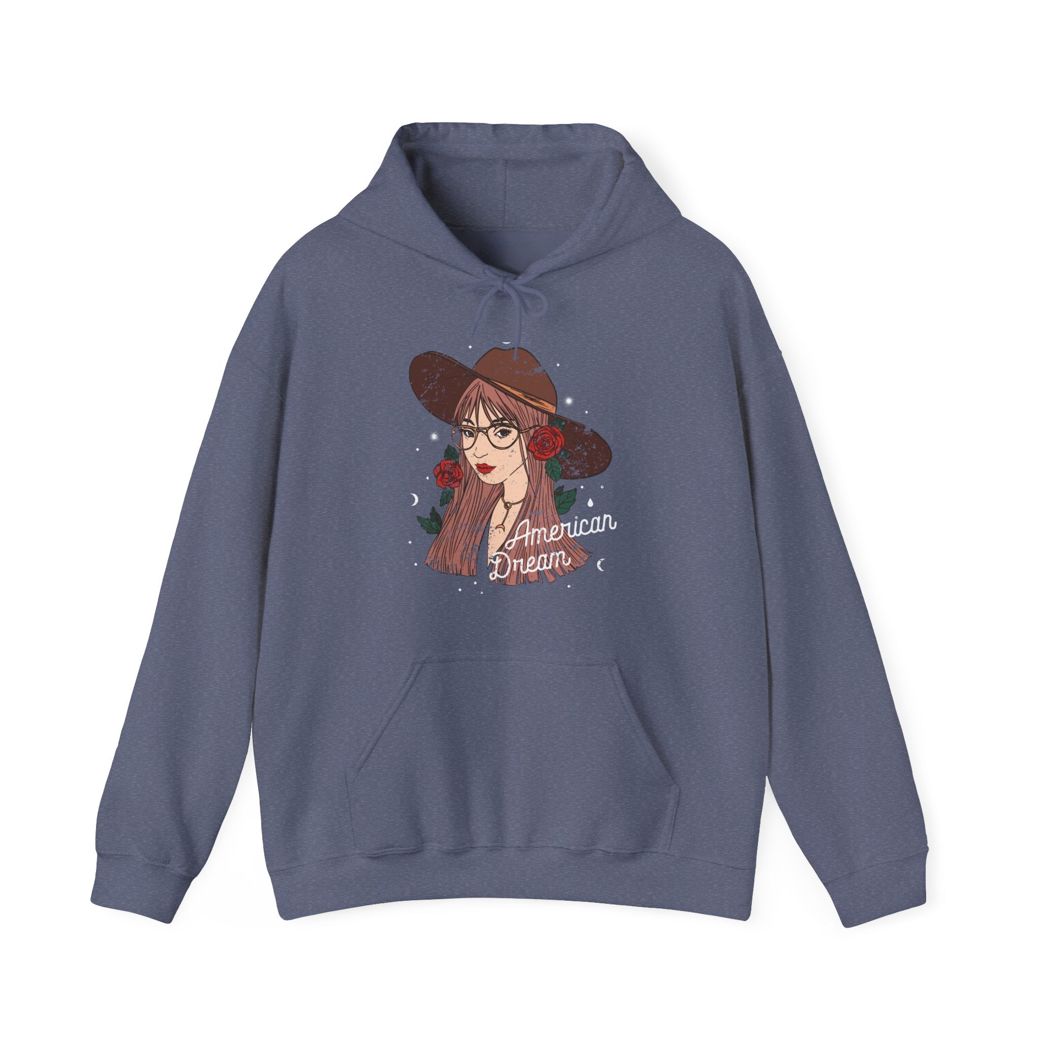 American Dream Girl Unisex Heavy Blend Hooded Sweatshirt for Ultimate Comfort and Warmth
