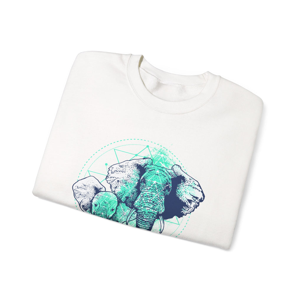 Elephant Unisex Heavy Blend Crewneck Sweatshirt for Comfort and Style