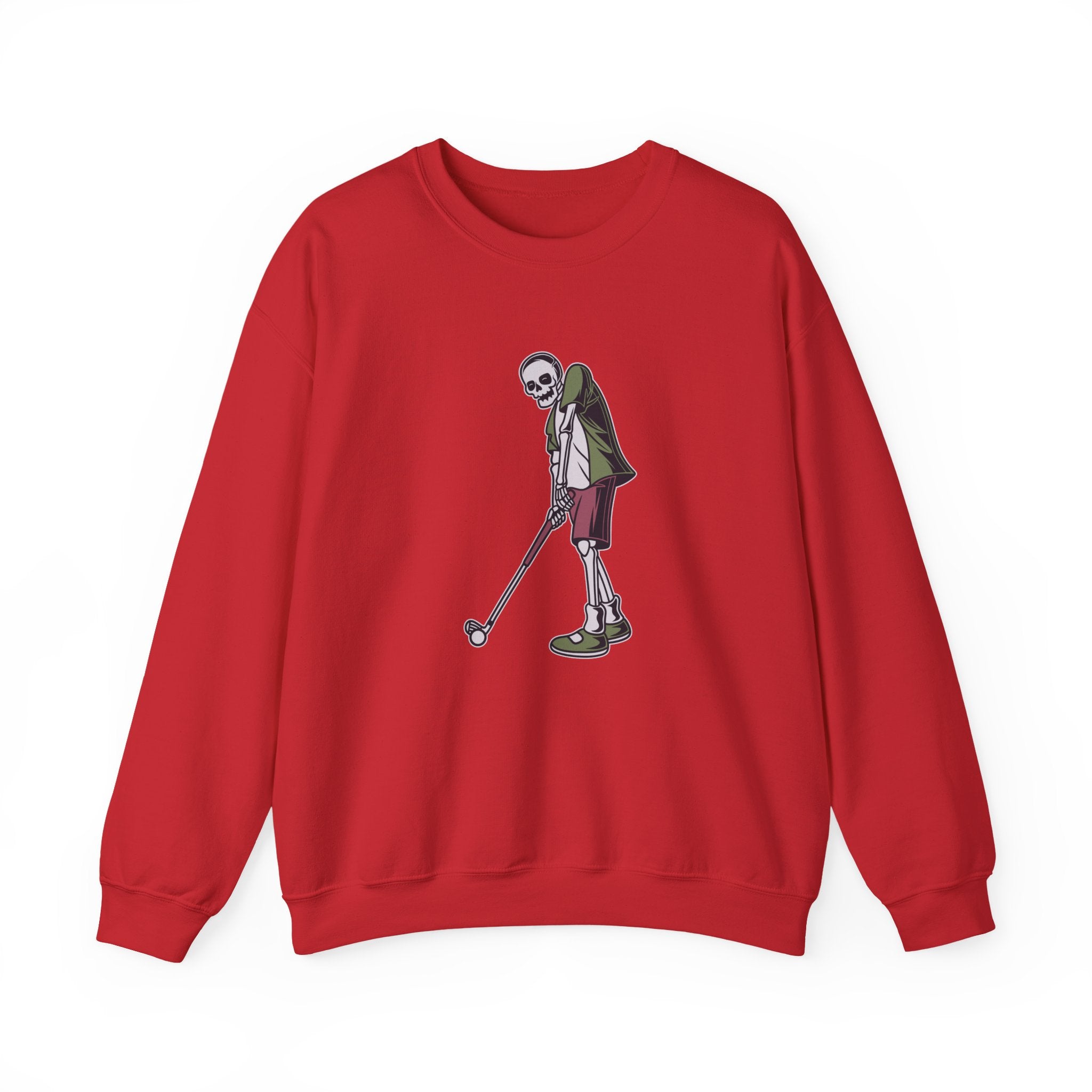 Skeleton Golfer Unisex Heavy Blend Crewneck Sweatshirt for Ultimate Comfort