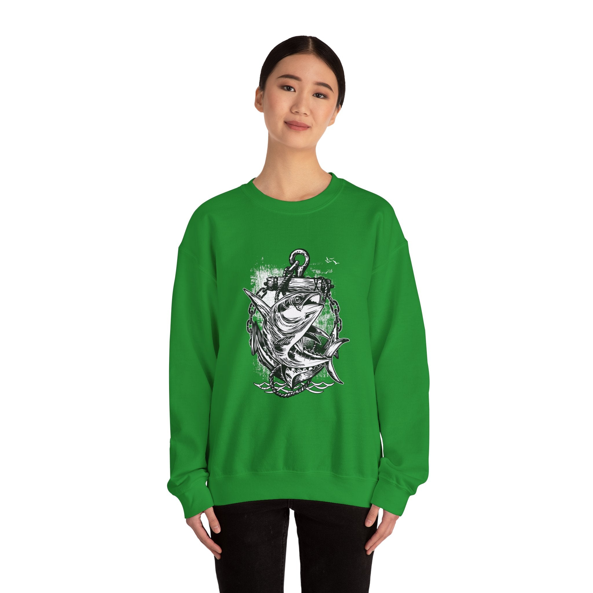 Fish And Anchor Unisex Heavy Blend Crewneck Sweatshirt For Ultimate Comfort