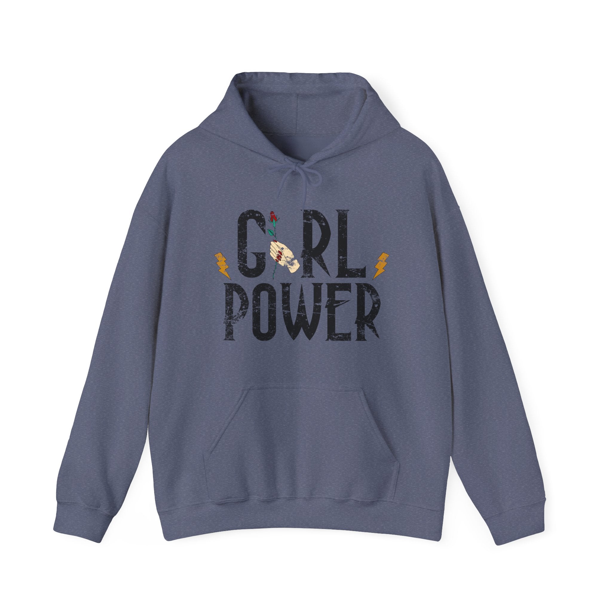 Girls Power Unisex Heavy Blend Hooded Sweatshirt for Ultimate Comfort and Warmth
