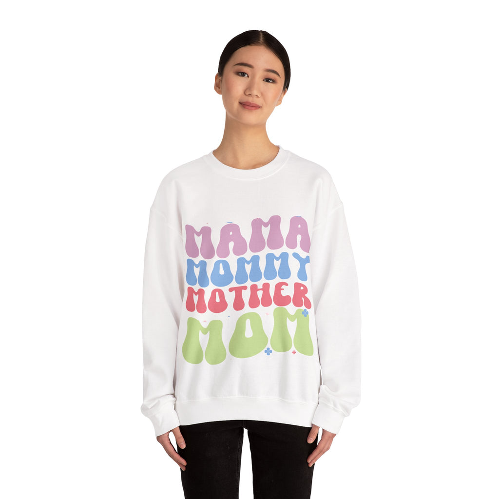 Mama Mommy Unisex Heavy Blend Crewneck Sweatshirt for Ultimate Comfort