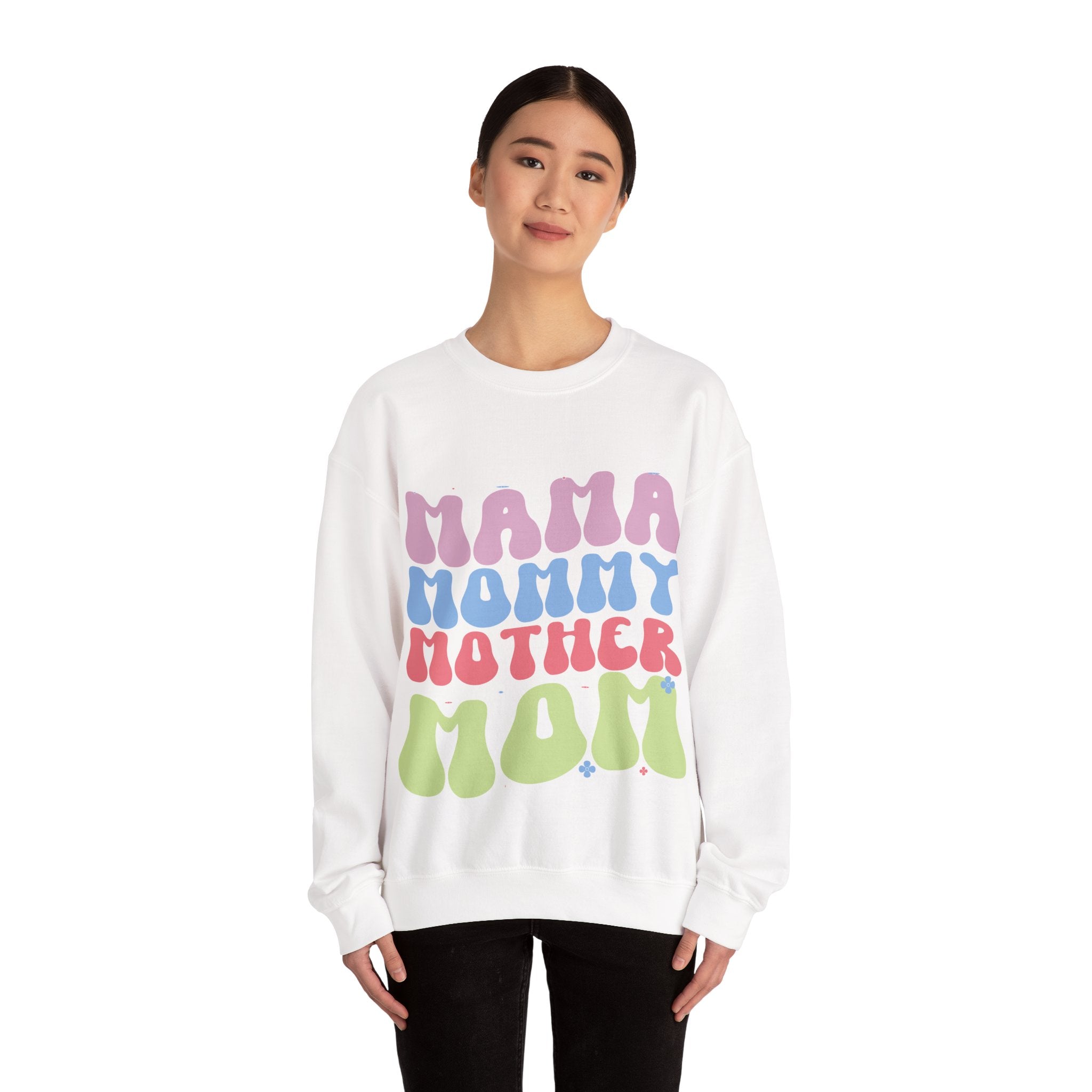 Mama Mommy Unisex Heavy Blend Crewneck Sweatshirt for Ultimate Comfort