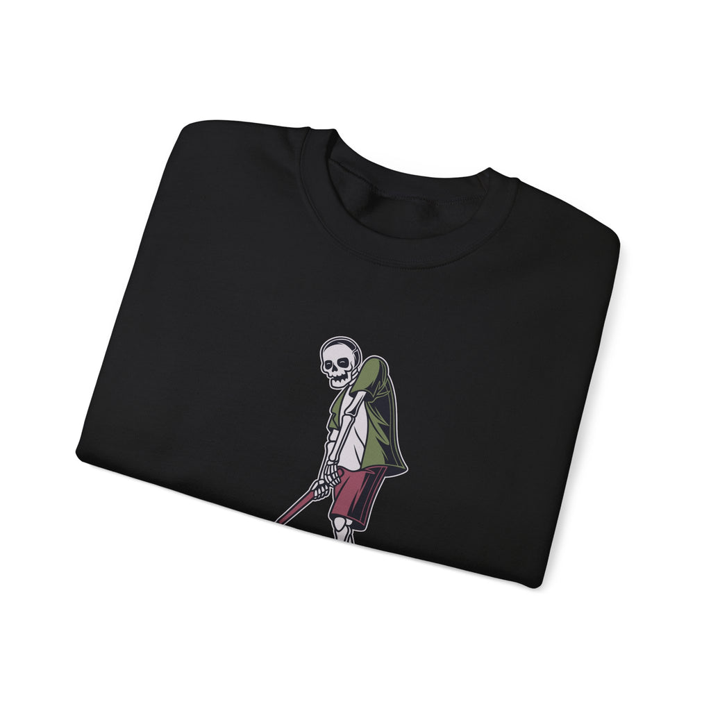 Skeleton Golfer Unisex Heavy Blend Crewneck Sweatshirt for Ultimate Comfort