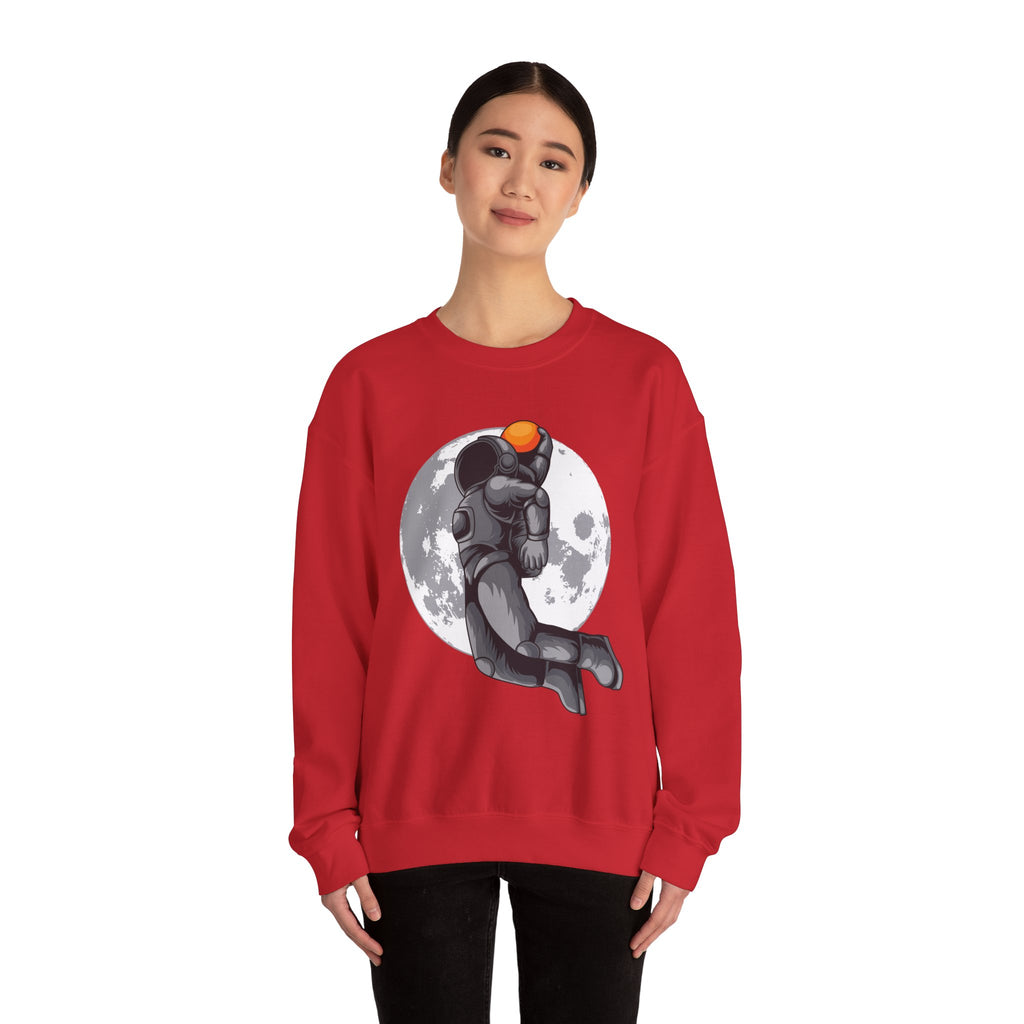 Dunking Basketball Astronaut Unisex Heavy Blend Crewneck Sweatshirt