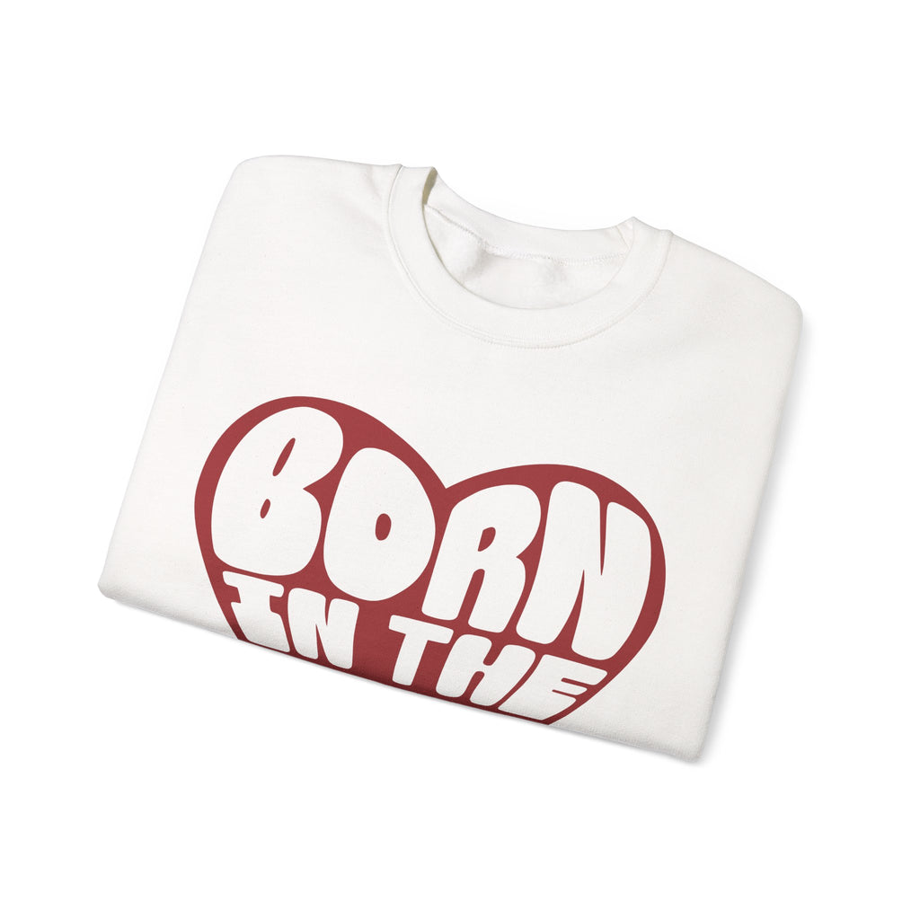 Born In The 90s Red Unisex Heavy Blend Crewneck Sweatshirt