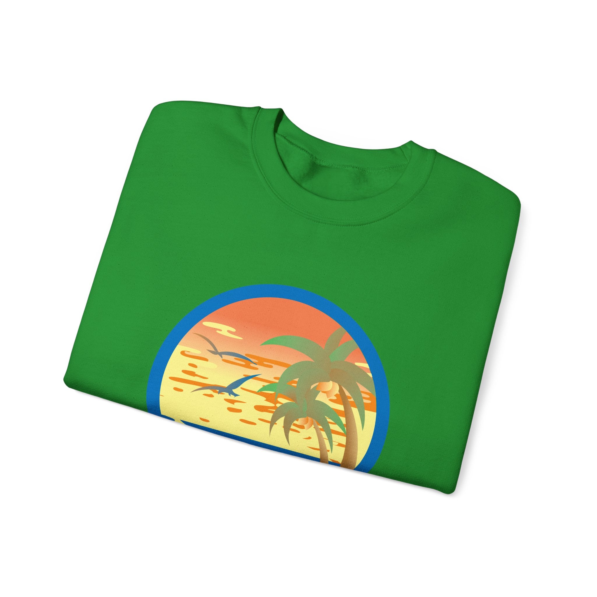 Colored Sunset And Beach Unisex Heavy Blend Crewneck Sweatshirt