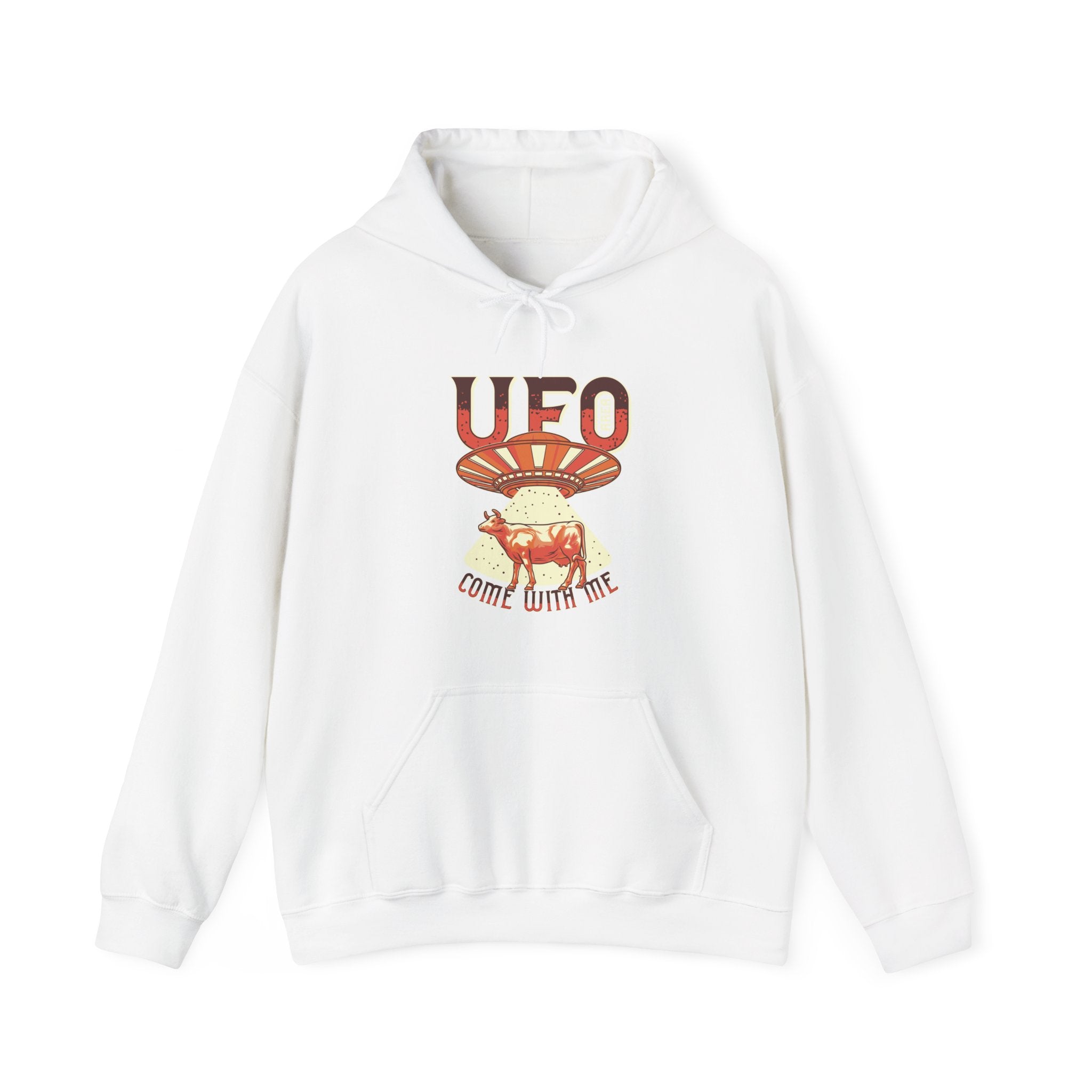 UFO Come With Me Cow Unisex Heavy Blend Hooded Sweatshirt