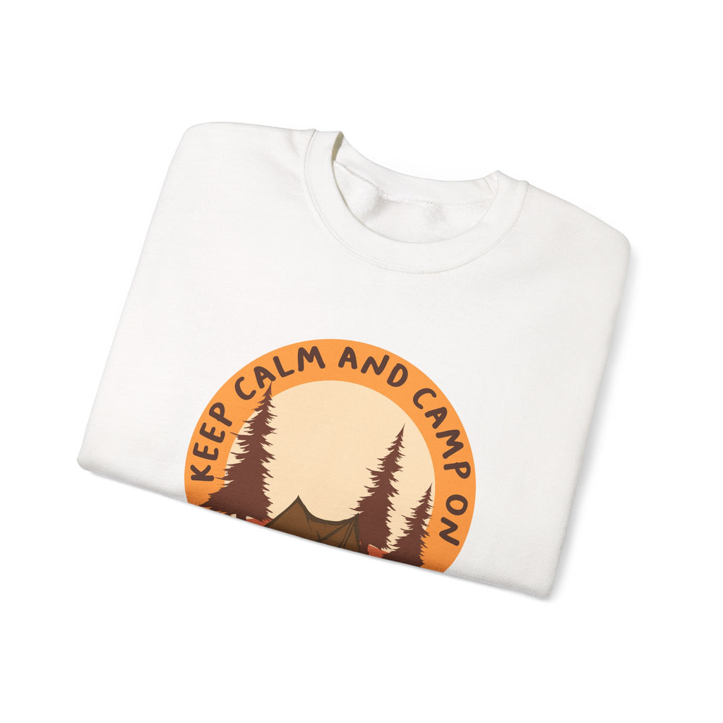Keep Calm and Camp On Unisex Heavy Blend Crewneck Sweatshirt