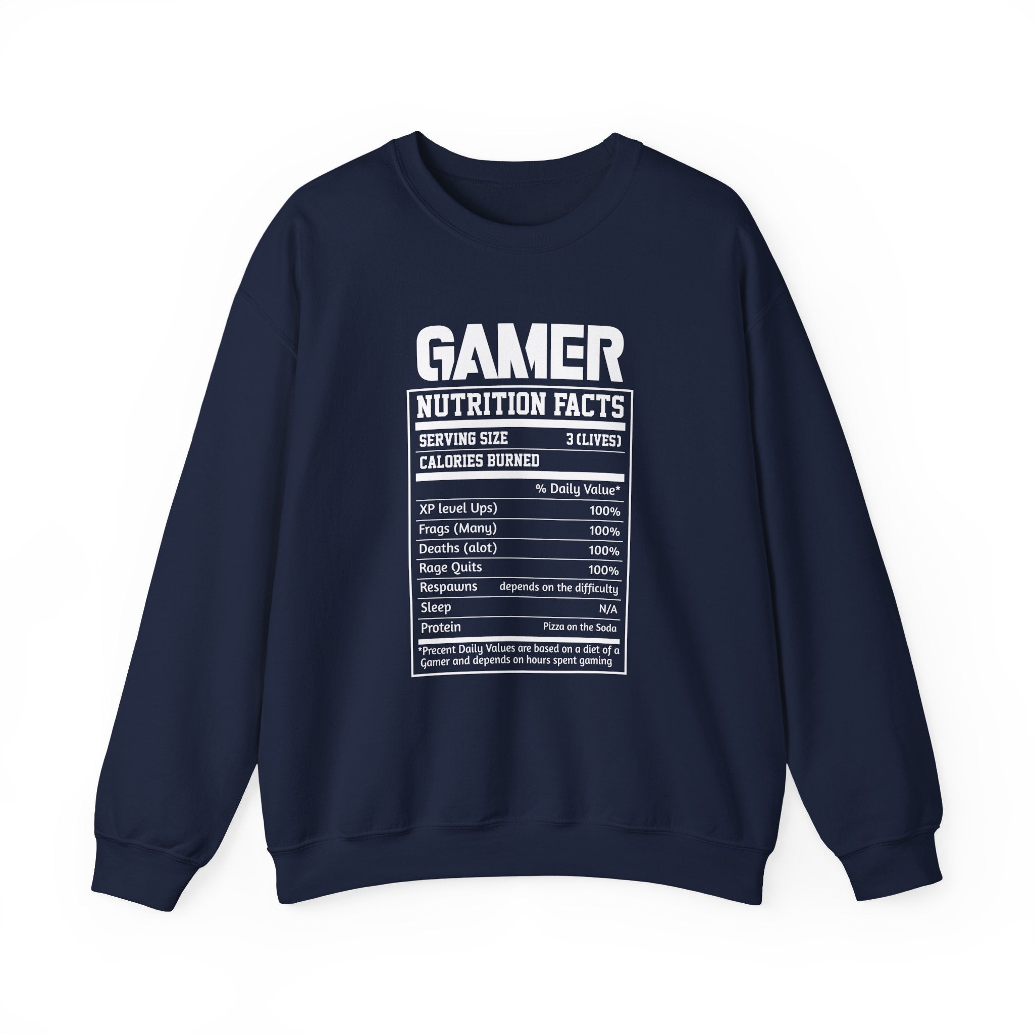 Gamer Nutrition Facts Funny Unisex Heavy Blend Crewneck Sweatshirt