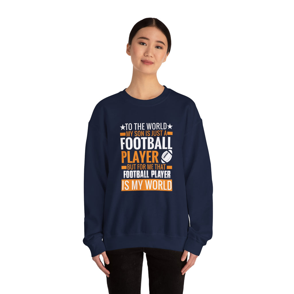 That Football Player Is My Whole World Unisex Heavy Blend Crewneck Sweatshirt