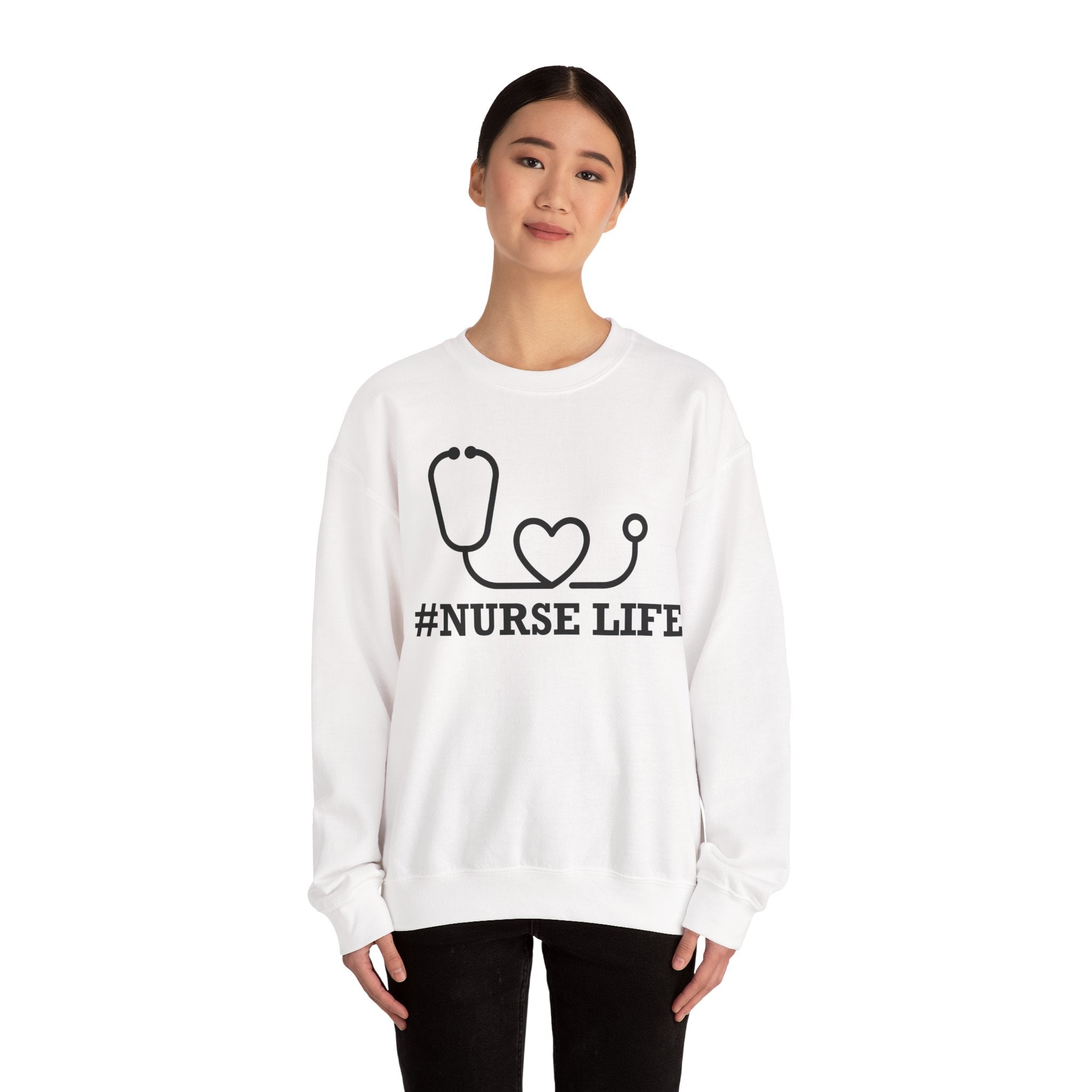 Nurse Life Unisex Heavy Blend Crewneck Sweatshirt for Ultimate Comfort