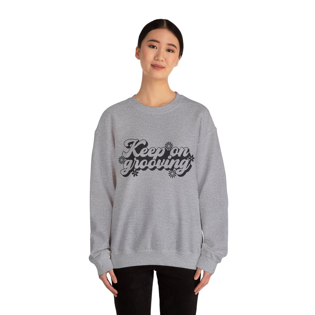 Keep On Grooving Flowers Unisex Heavy Blend Crewneck Sweatshirt