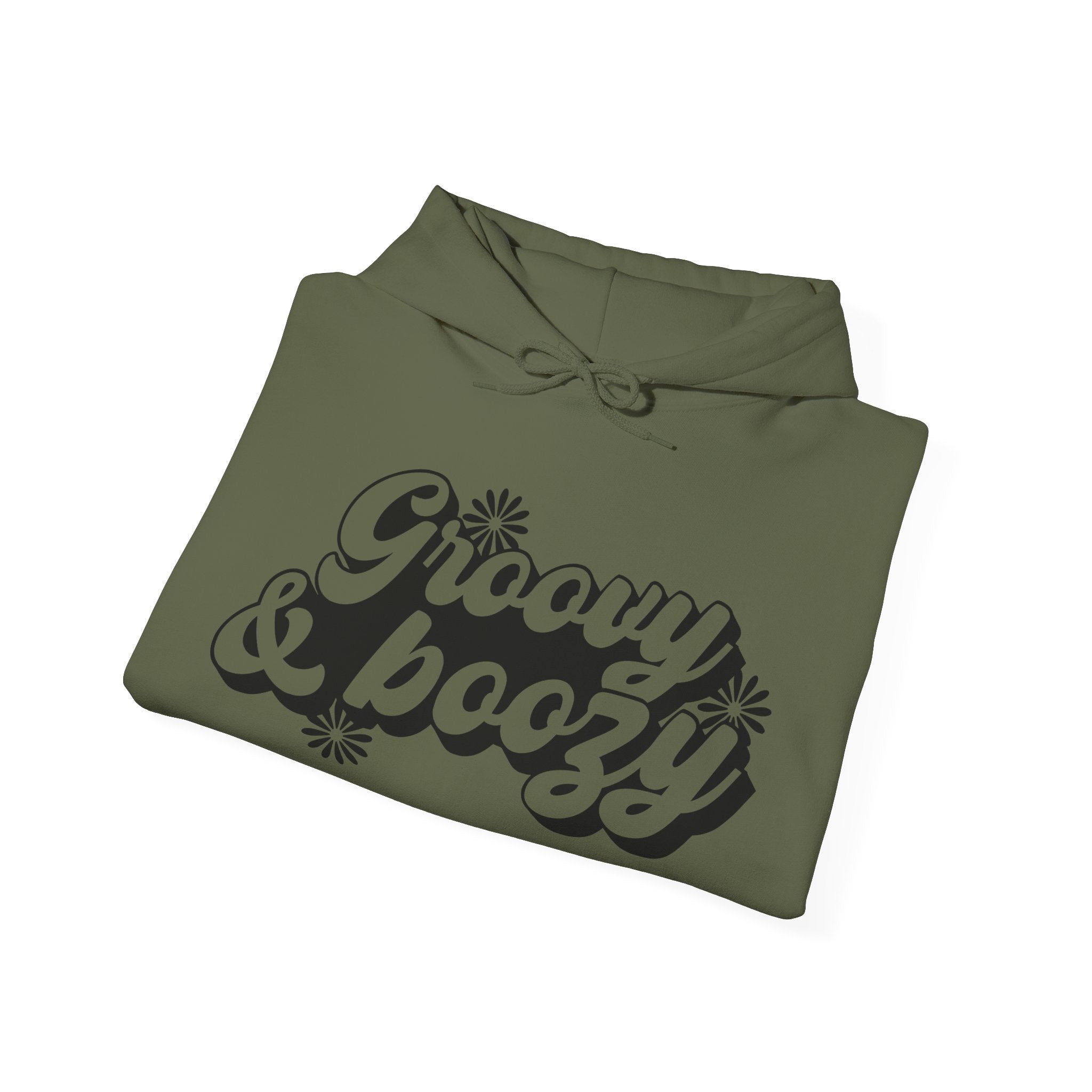 Groovy And Boozy Flowers Unisex Heavy Blend Hooded Sweatshirt