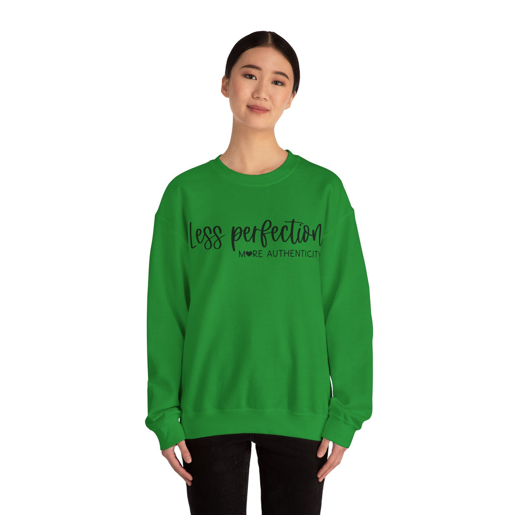 Less Perfection More Authenticity Unisex Heavy Blend Crewneck Sweatshirt