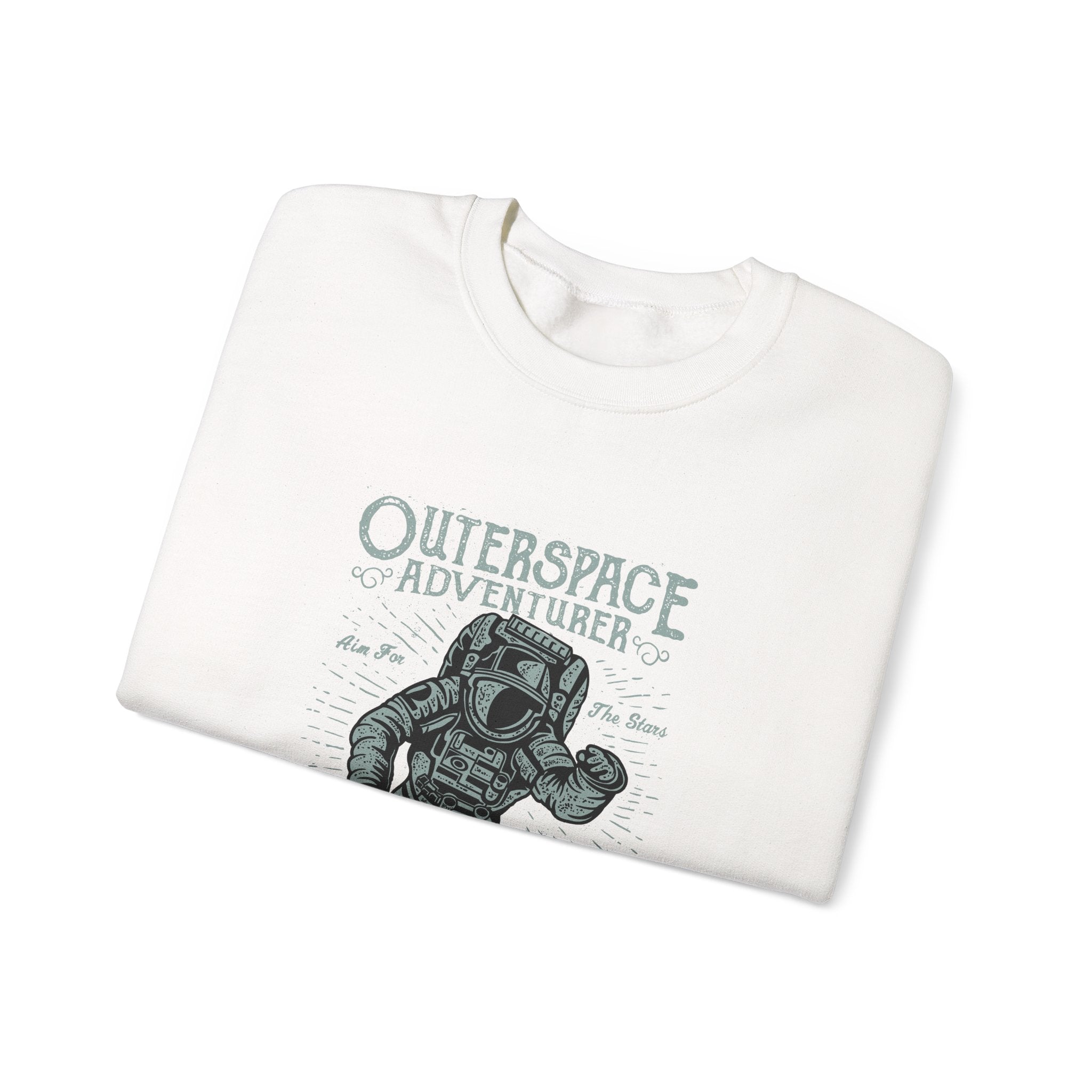 Outerspace Adventurer Astronaut Unisex Heavy Blend Crewneck Sweatshirt