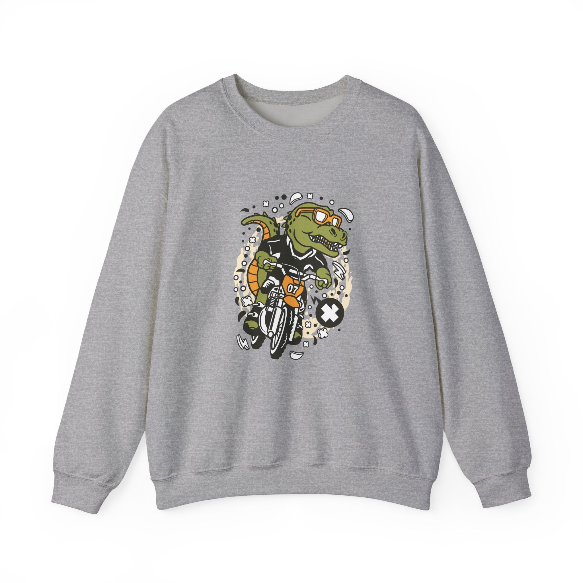 Trex Motocross Rider Unisex Heavy Blend Crewneck Sweatshirt for Ultimate Comfort
