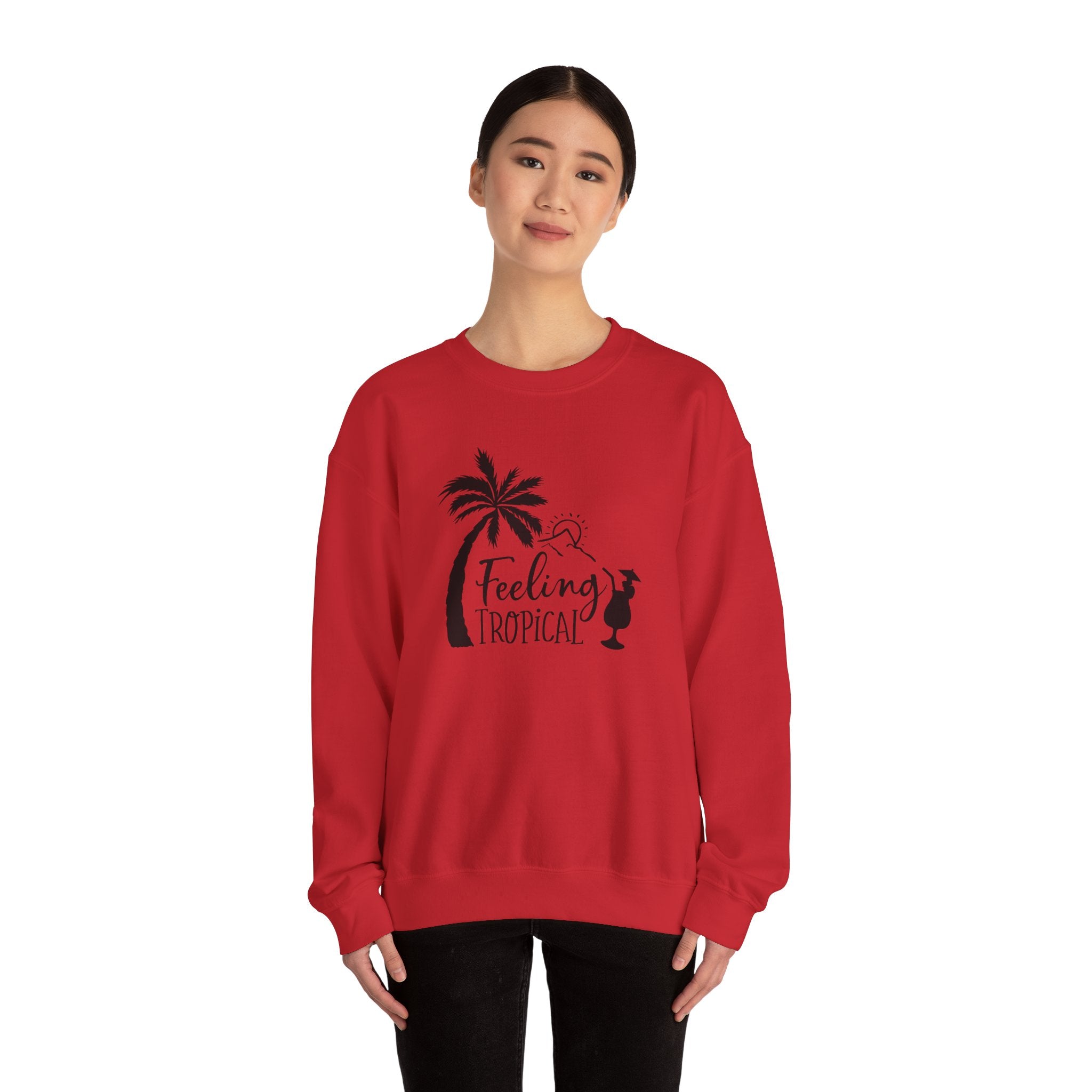 Feeling Tropical Unisex Heavy Blend Crewneck Sweatshirt for Ultimate Comfort