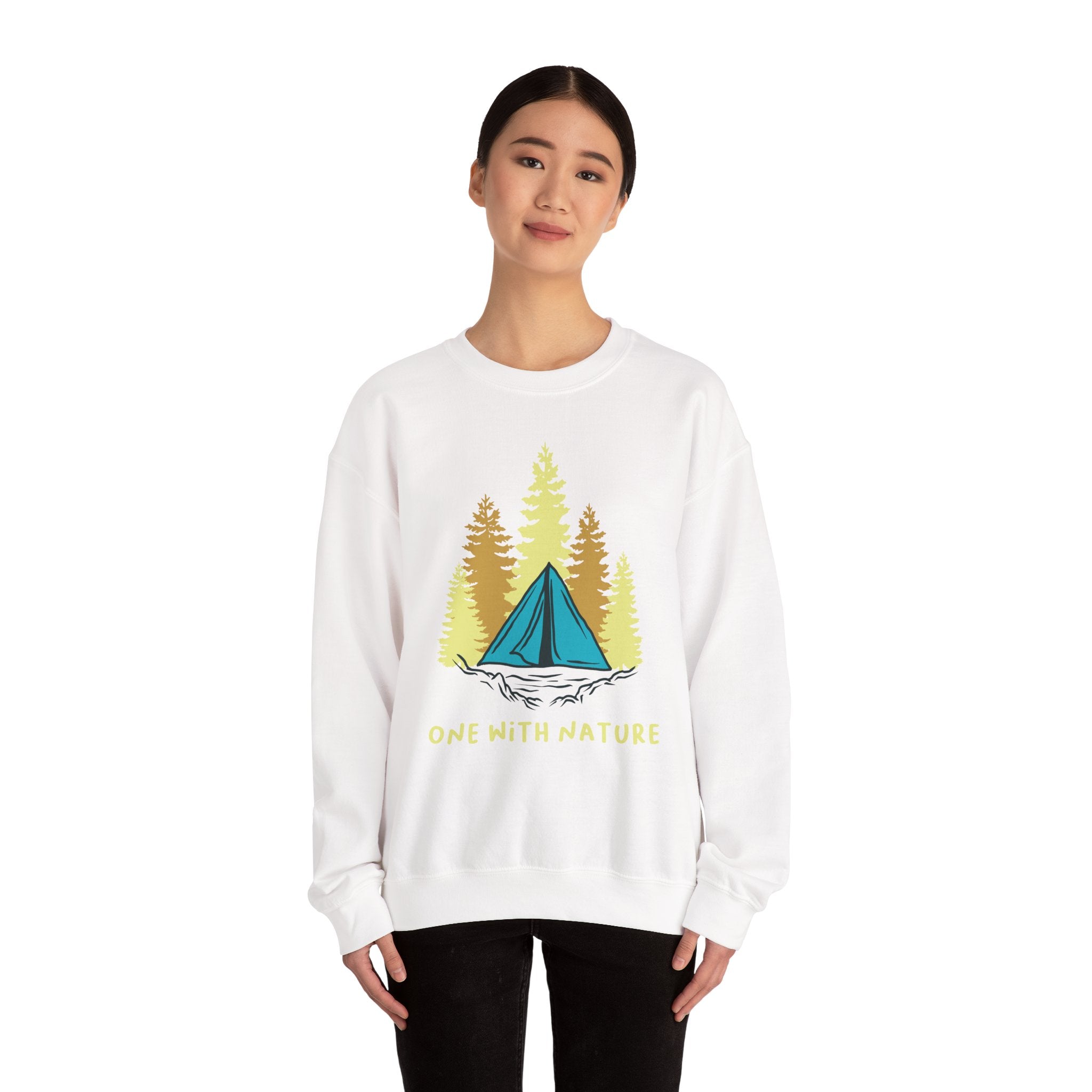 One With Nature Unisex Heavy Blend Crewneck Sweatshirt for Ultimate Comfort