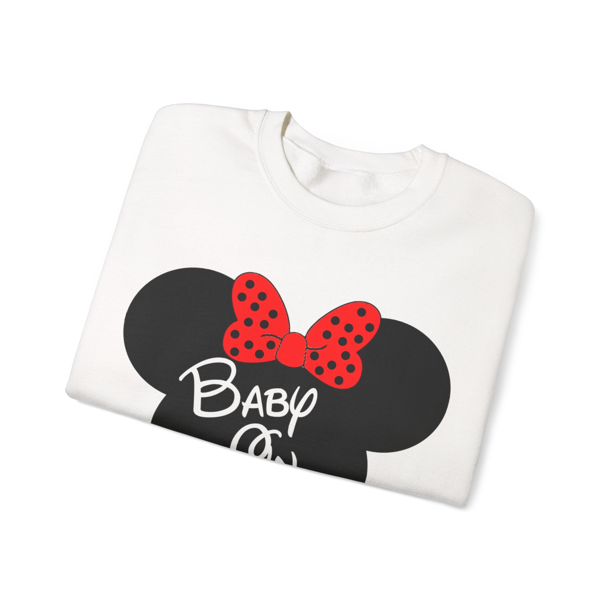 Baby On Board Mouse Ears Unisex Heavy Blend Crewneck Sweatshirt