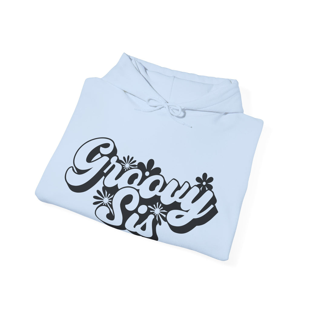 Groovy Sis Flowers Unisex Heavy Blend Hooded Sweatshirt for Ultimate Comfort