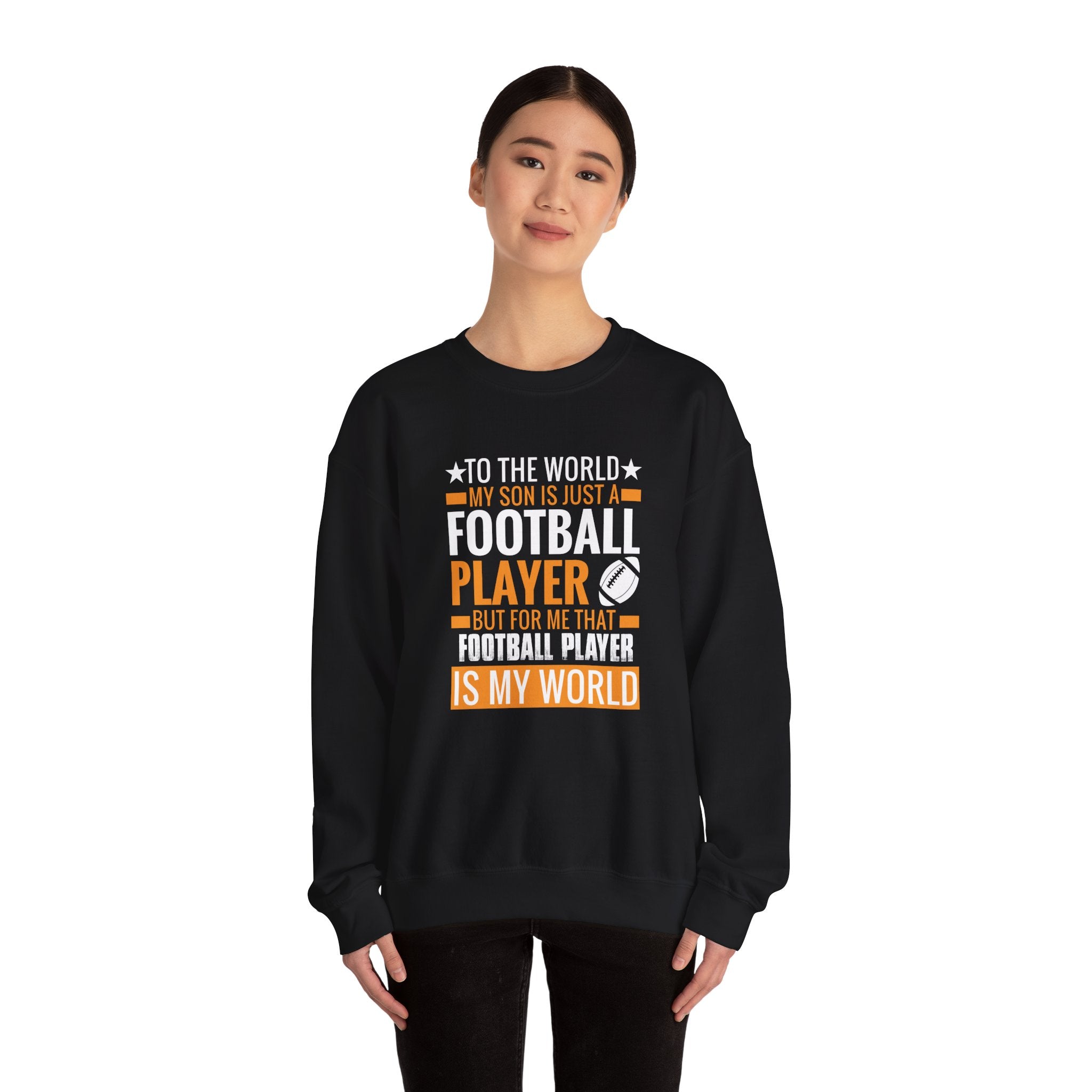 That Football Player Is My Whole World Unisex Heavy Blend Crewneck Sweatshirt