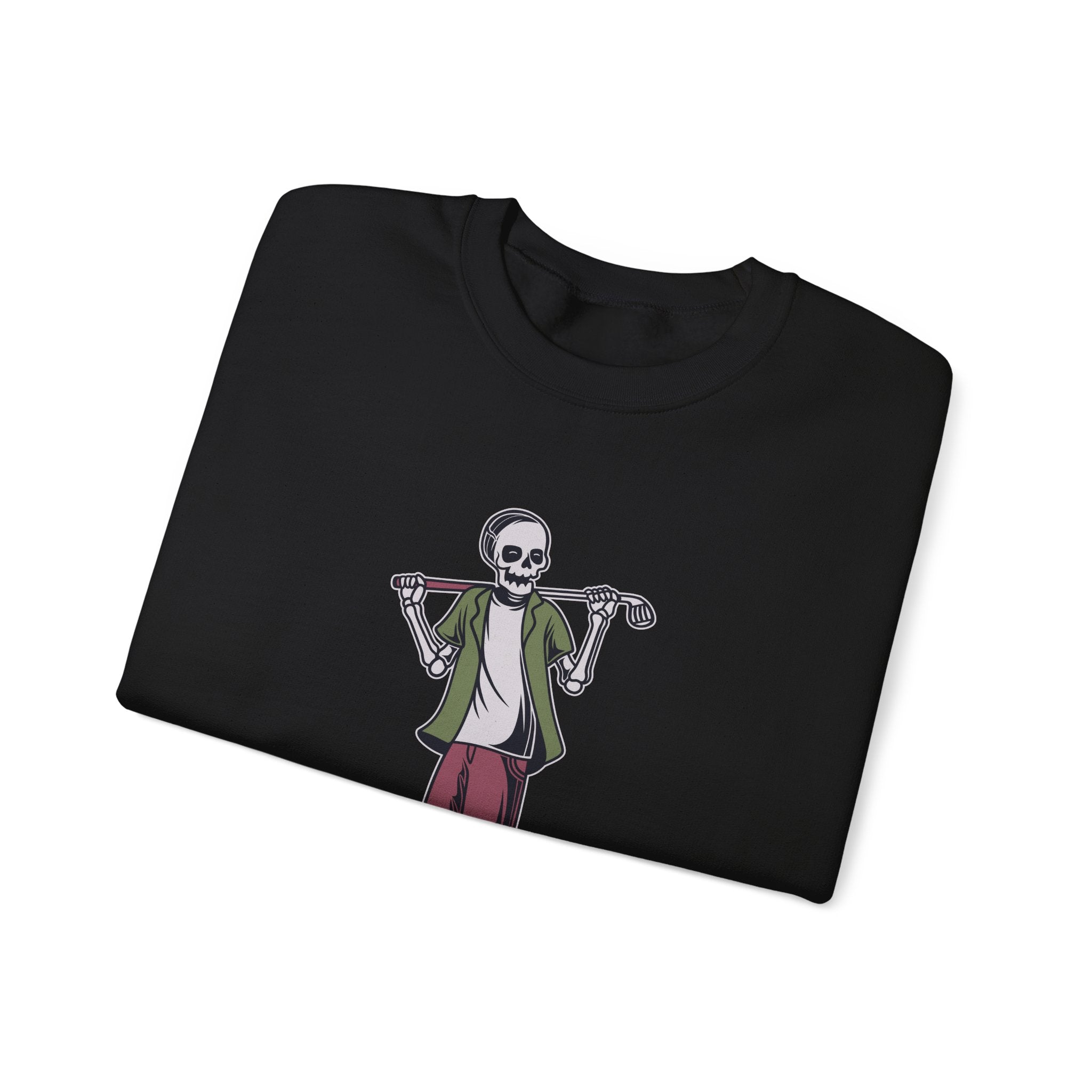 Standing Skeleton Golfer Unisex Heavy Blend Crewneck Sweatshirt