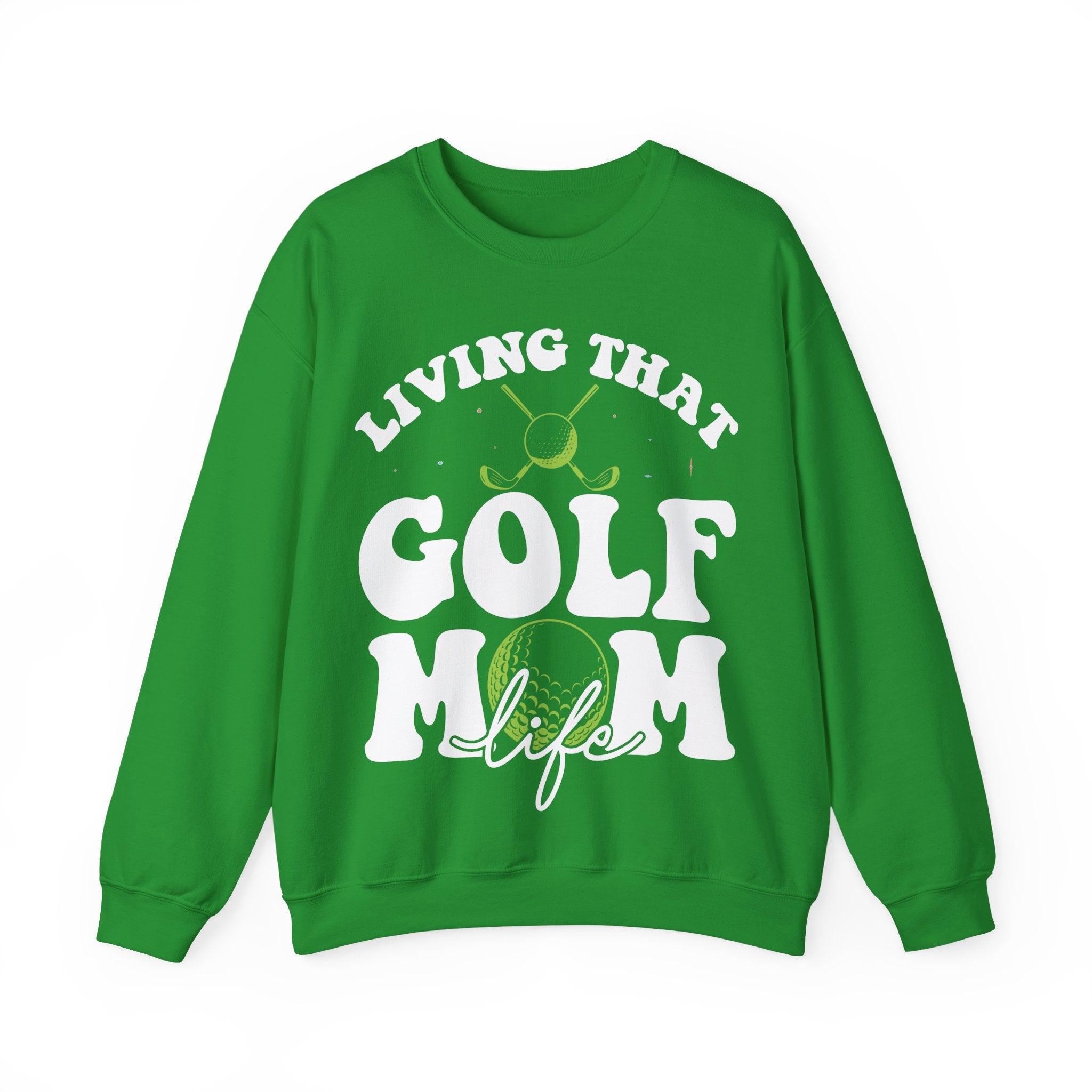 Living That Golf Mom Life Unisex Heavy Blend Crewneck Sweatshirt