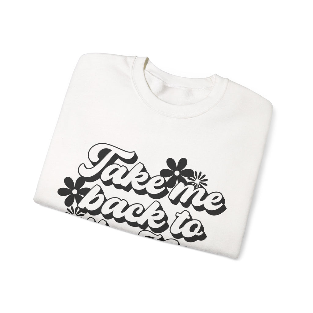 Take Me Back To The 70s Flowers Unisex Heavy Blend Crewneck Sweatshirt