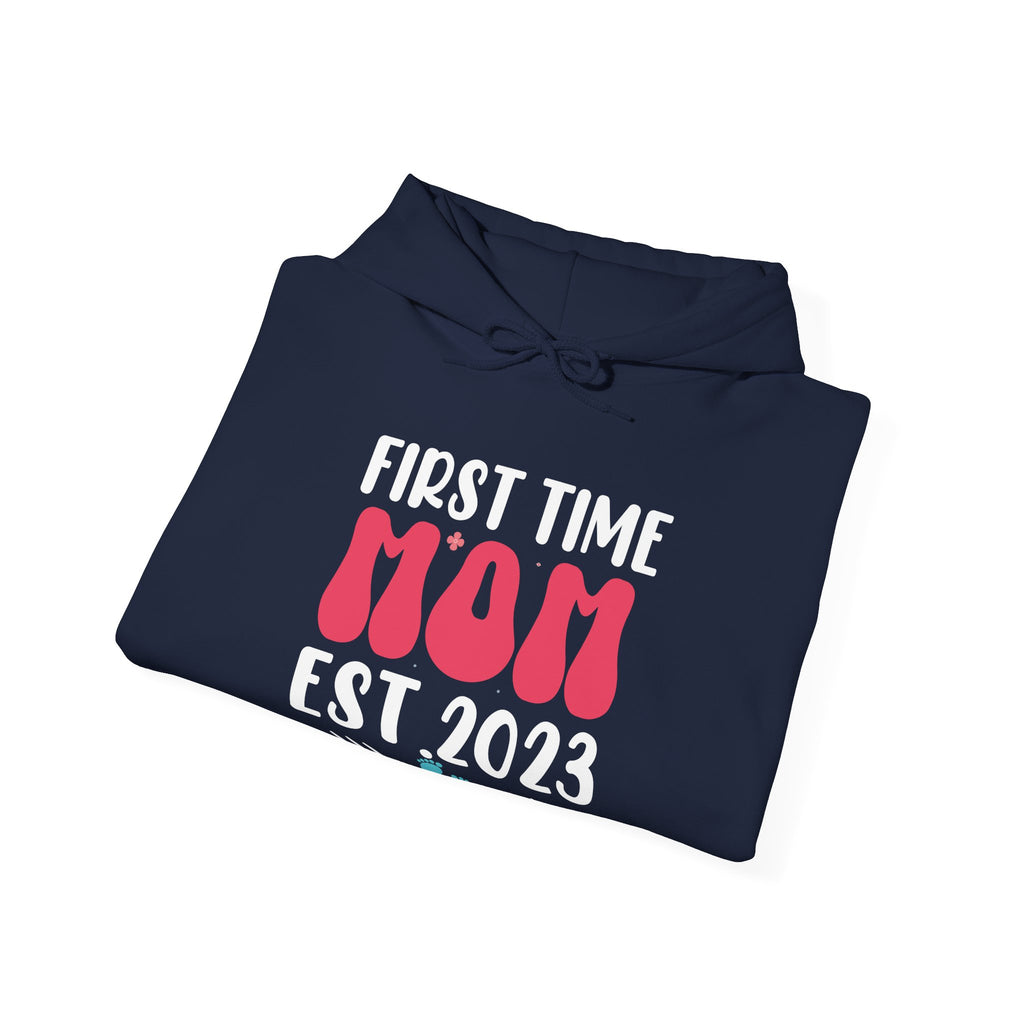 First Time Mom Established 2023 Unisex Heavy Blend Hooded Sweatshirt