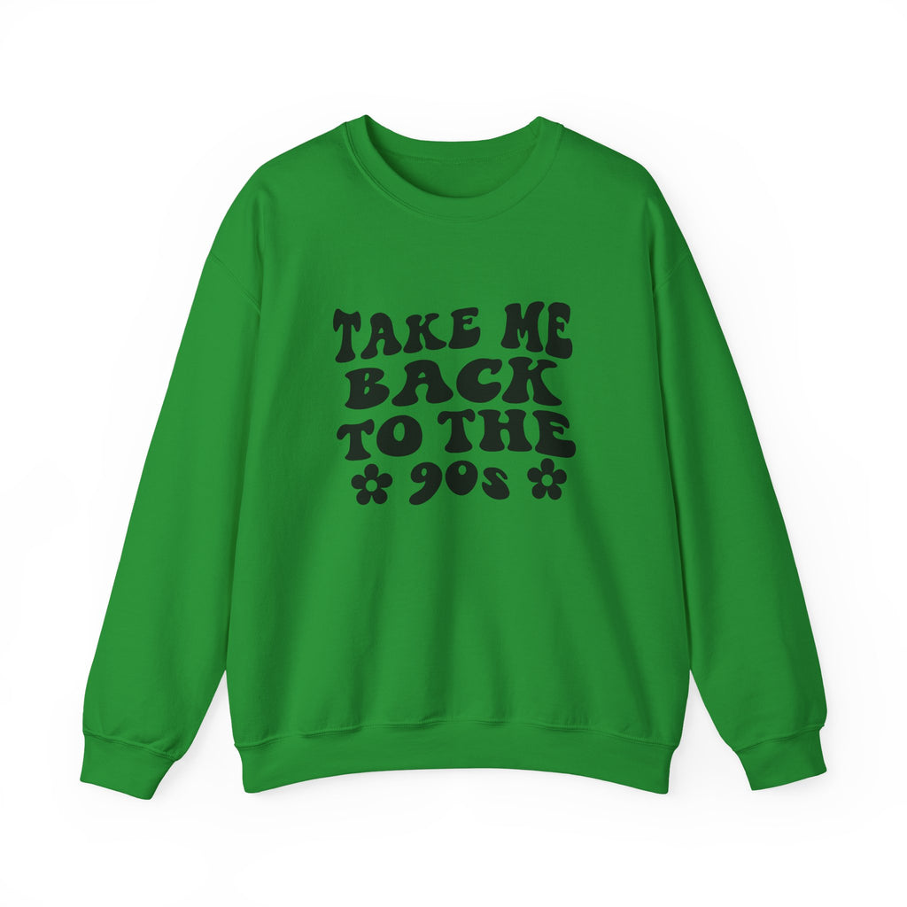Take Me Back To The 90s Black Unisex Heavy Blend Crewneck Sweatshirt