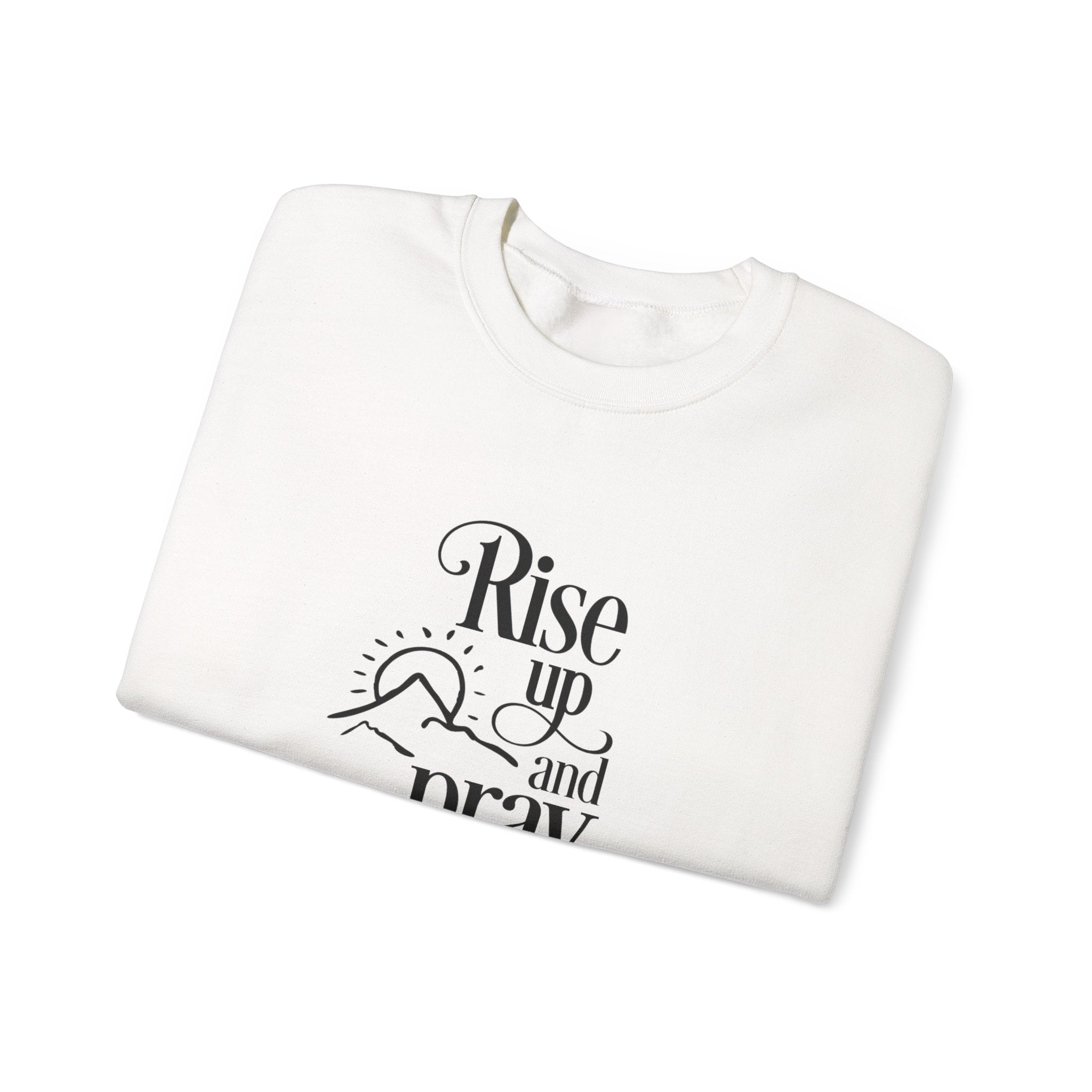 Rise Up And Pray Unisex Heavy Blend Crewneck Sweatshirt For Ultimate Comfort