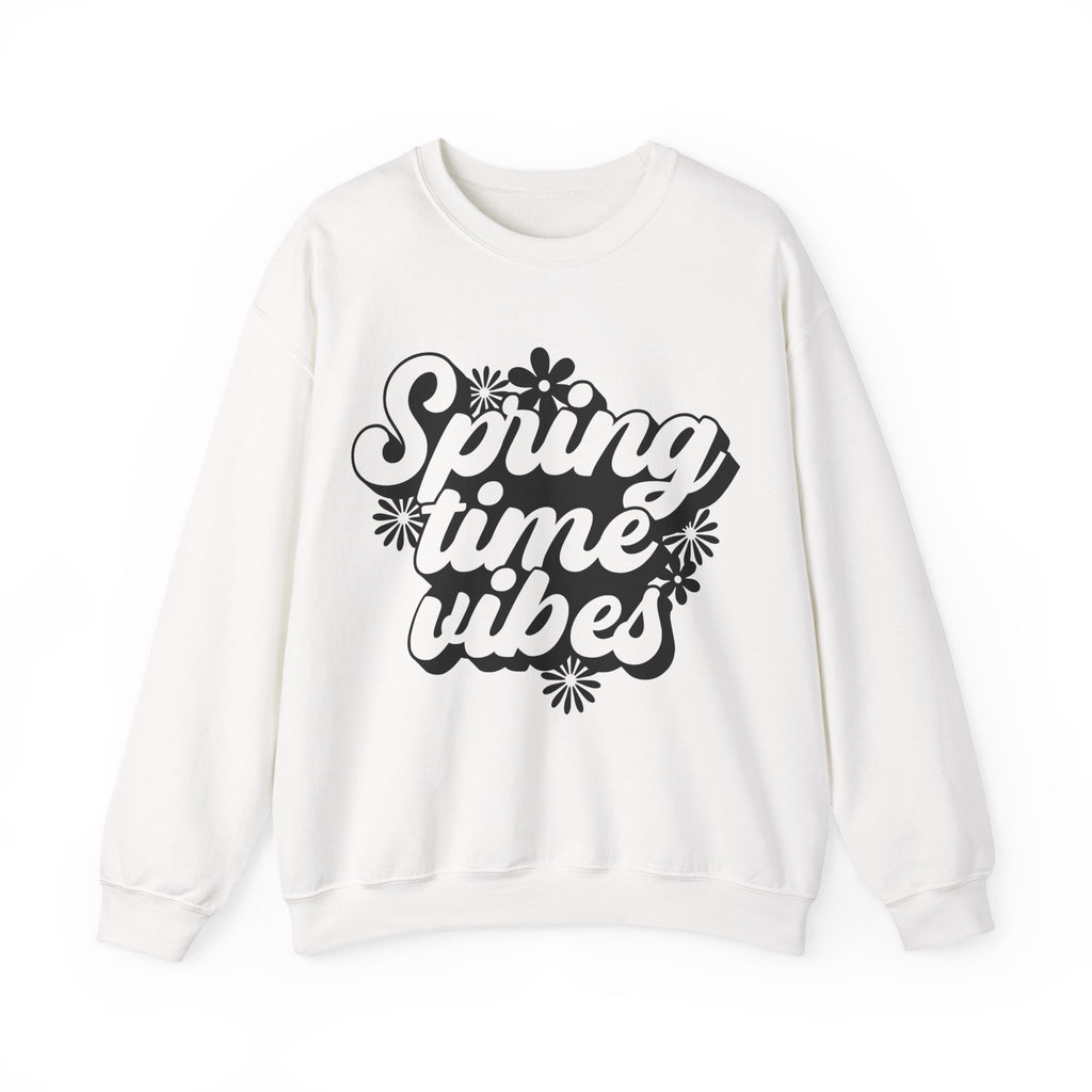 Spring Time Vibes Flowers Unisex Heavy Blend Crewneck Sweatshirt