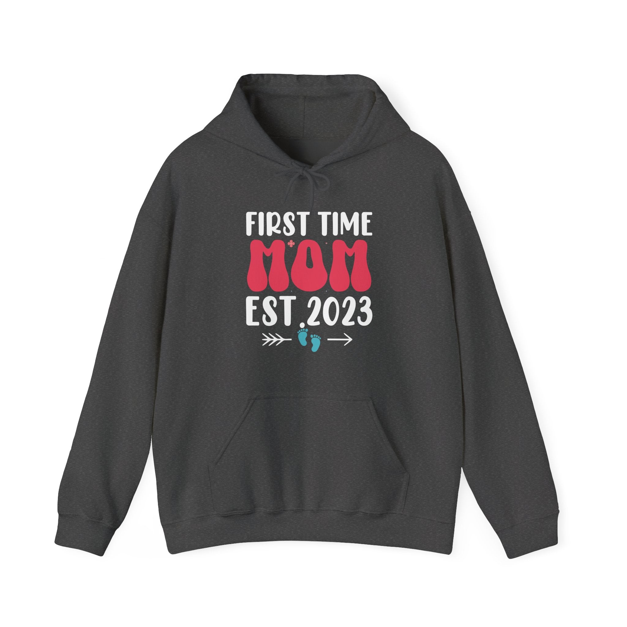 First Time Mom Established 2023 Unisex Heavy Blend Hooded Sweatshirt