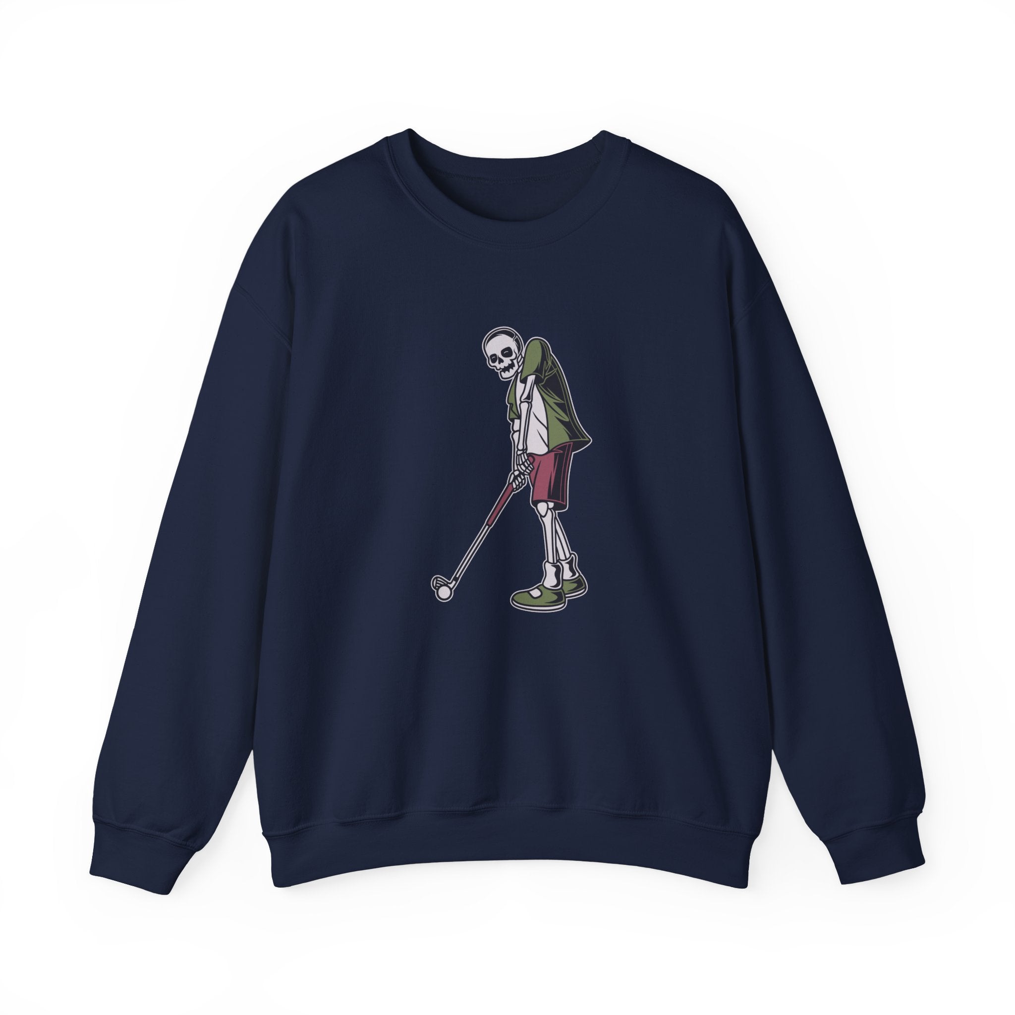 Skeleton Golfer Unisex Heavy Blend Crewneck Sweatshirt for Ultimate Comfort