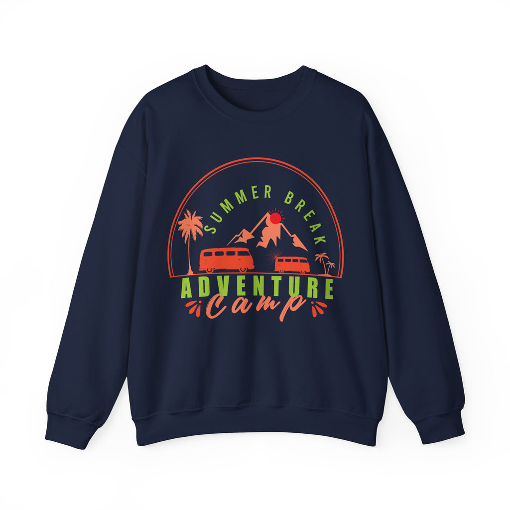 Summer Break Adventure Camp Unisex Heavy Blend Crewneck Sweatshirt