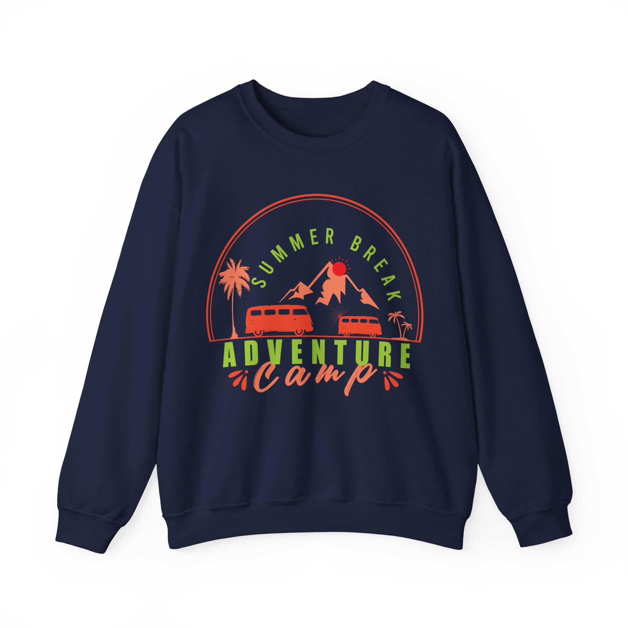 Summer Break Adventure Camp Unisex Heavy Blend Crewneck Sweatshirt