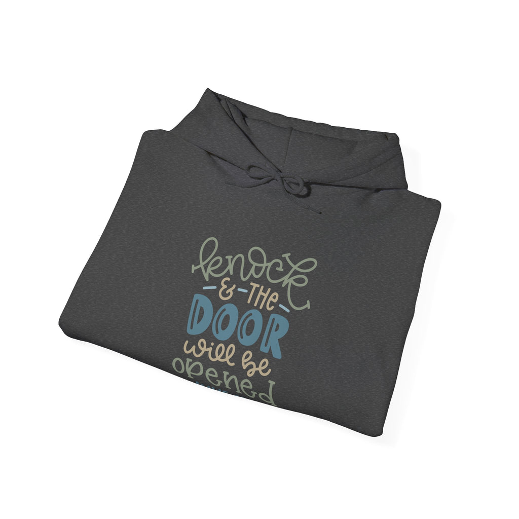 Knock And The Door Will Be Opened Luke 11 19 Unisex Heavy Blend Hooded Sweatshirt