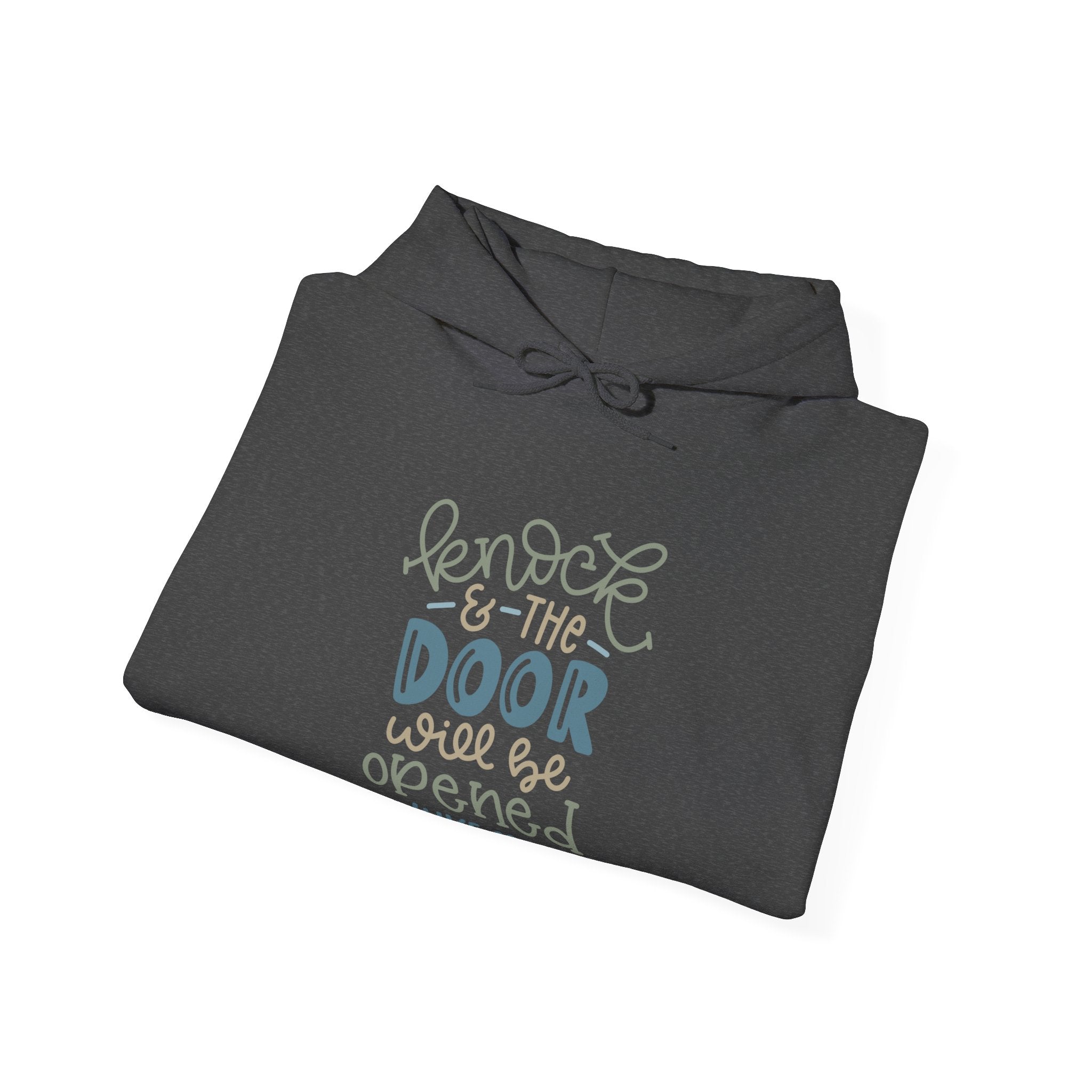 Knock And The Door Will Be Opened Luke 11 19 Unisex Heavy Blend Hooded Sweatshirt
