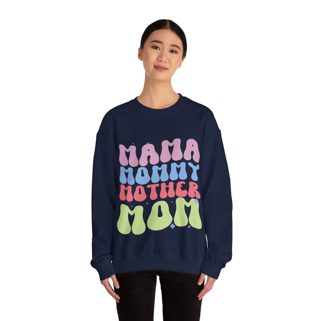 Mama Mommy Unisex Heavy Blend Crewneck Sweatshirt for Ultimate Comfort