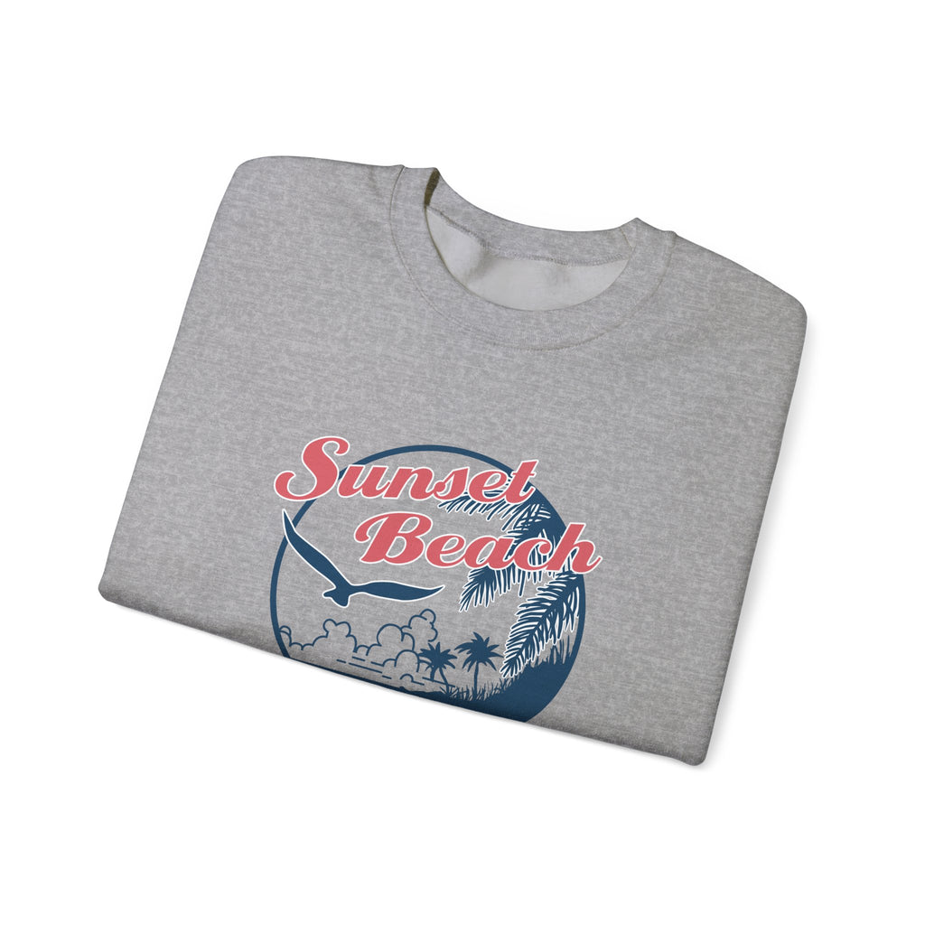 Sunset Beach Birds And Ocean Unisex Heavy Blend Crewneck Sweatshirt