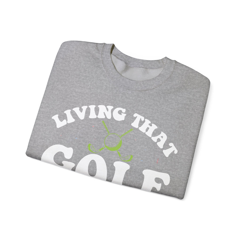 Living That Golf Mom Life Unisex Heavy Blend Crewneck Sweatshirt