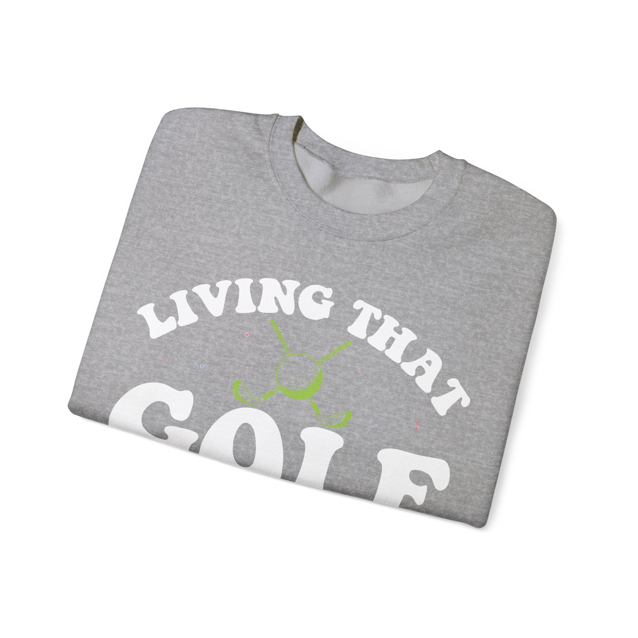 Living That Golf Mom Life Unisex Heavy Blend Crewneck Sweatshirt