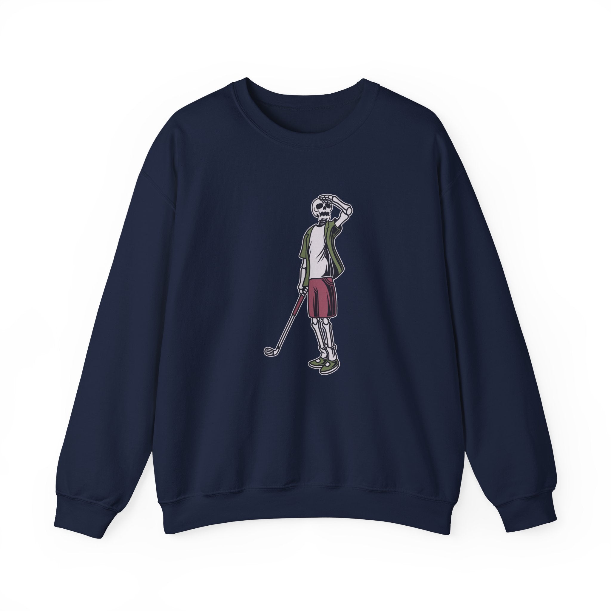 Long Ball Skeleton Golfer Unisex Heavy Blend Crewneck Sweatshirt
